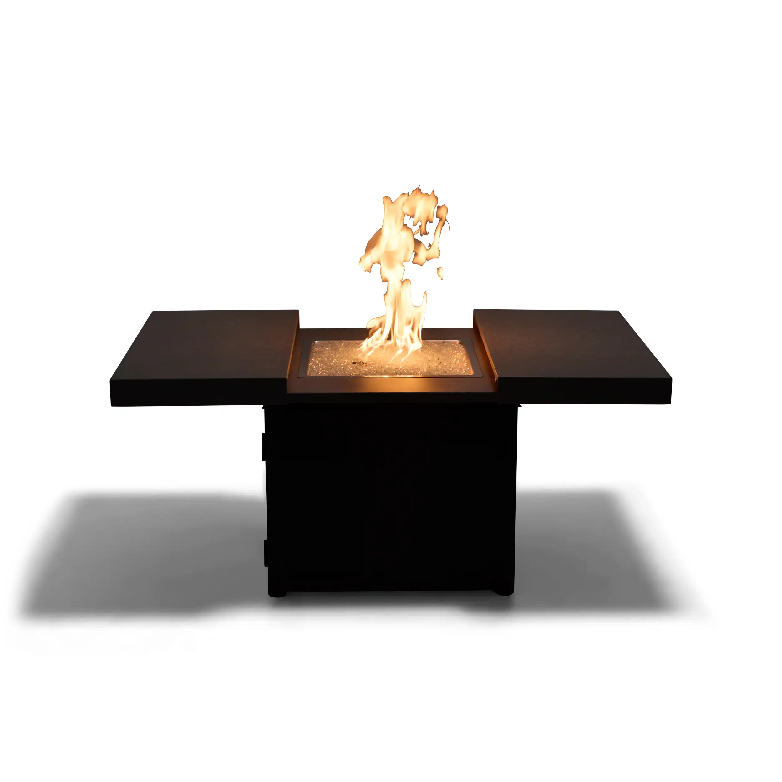 34" Square Concrete Black Firepit/Coffee Table - Image 4