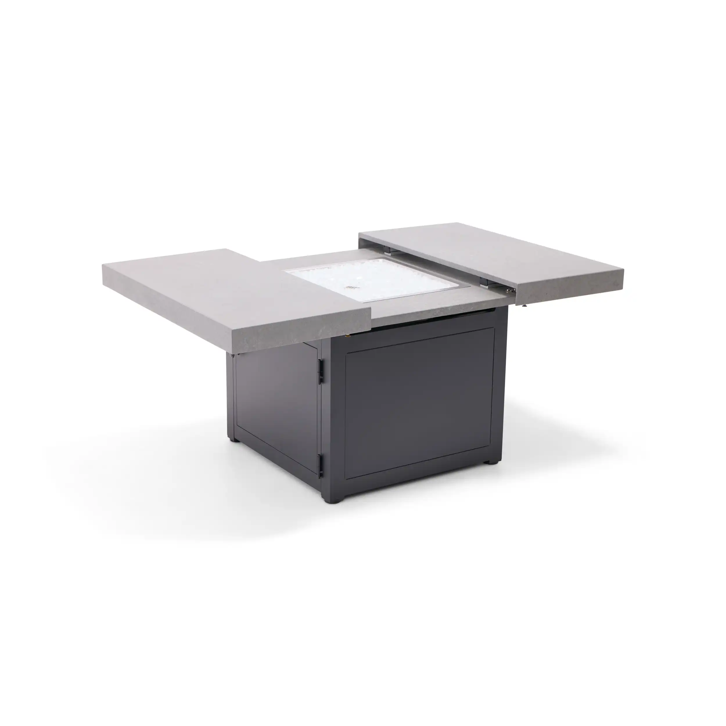 34" Square Concrete Black Firepit/Coffee Table - Image 5
