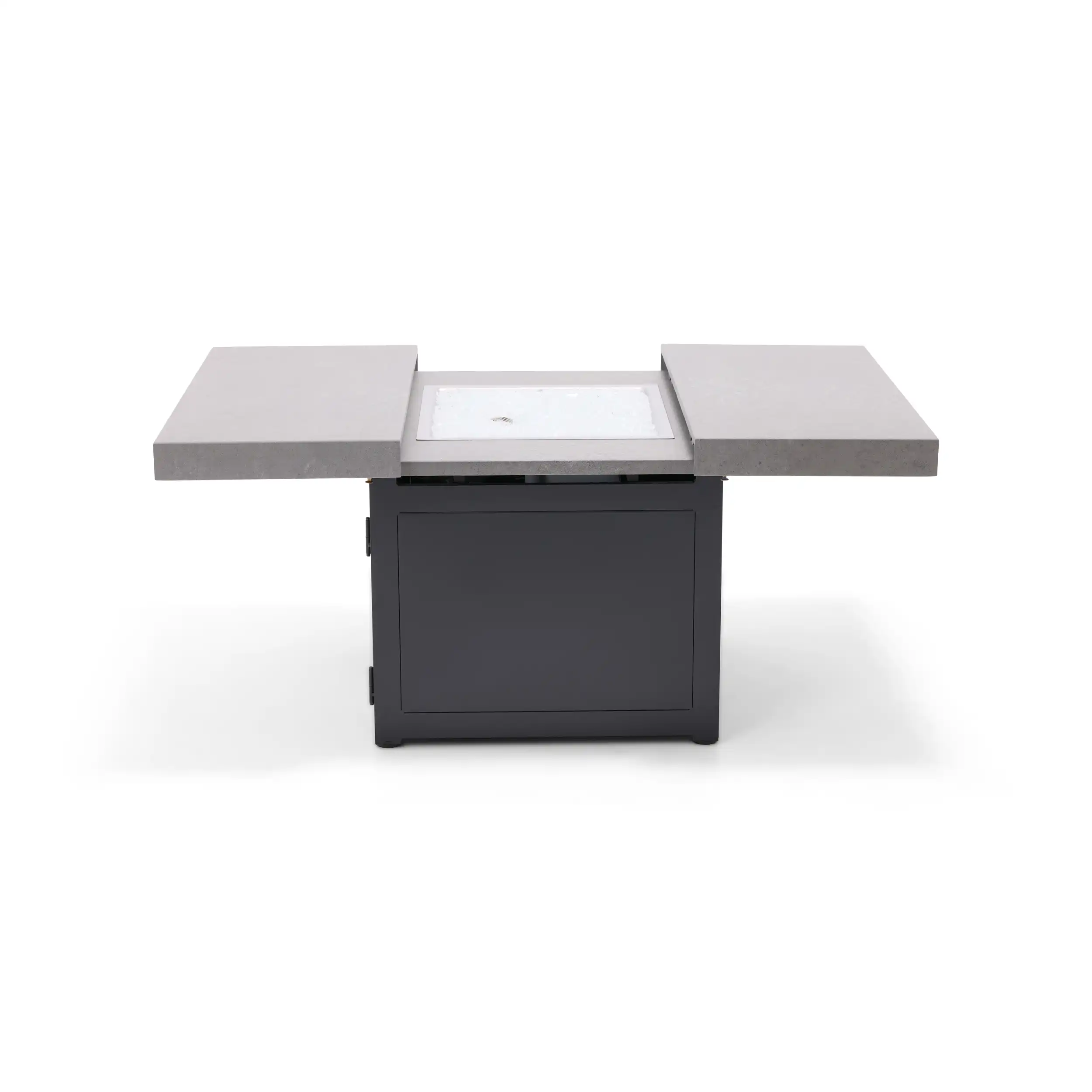 34" Square Concrete Black Firepit/Coffee Table - Image 6