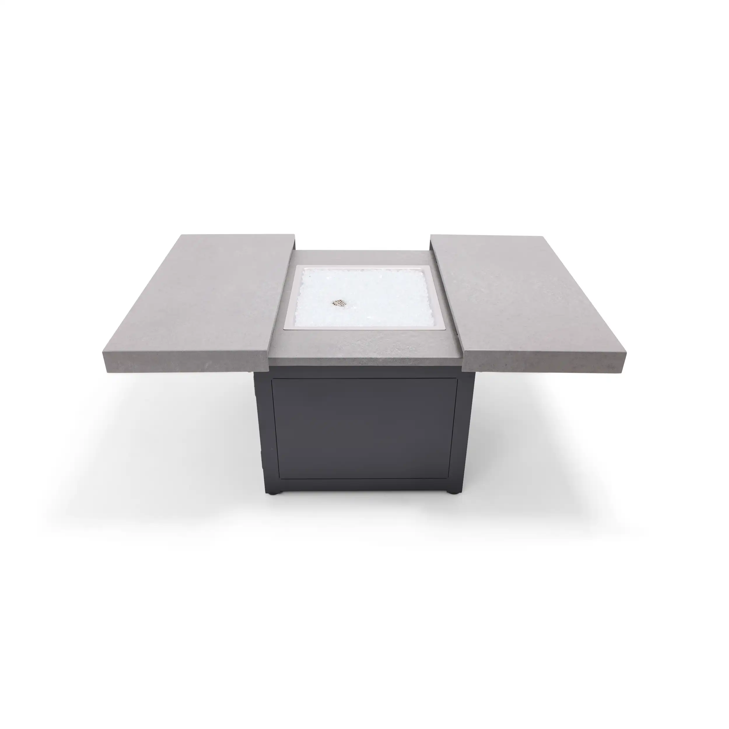 34" Square Concrete Black Firepit/Coffee Table - Image 7