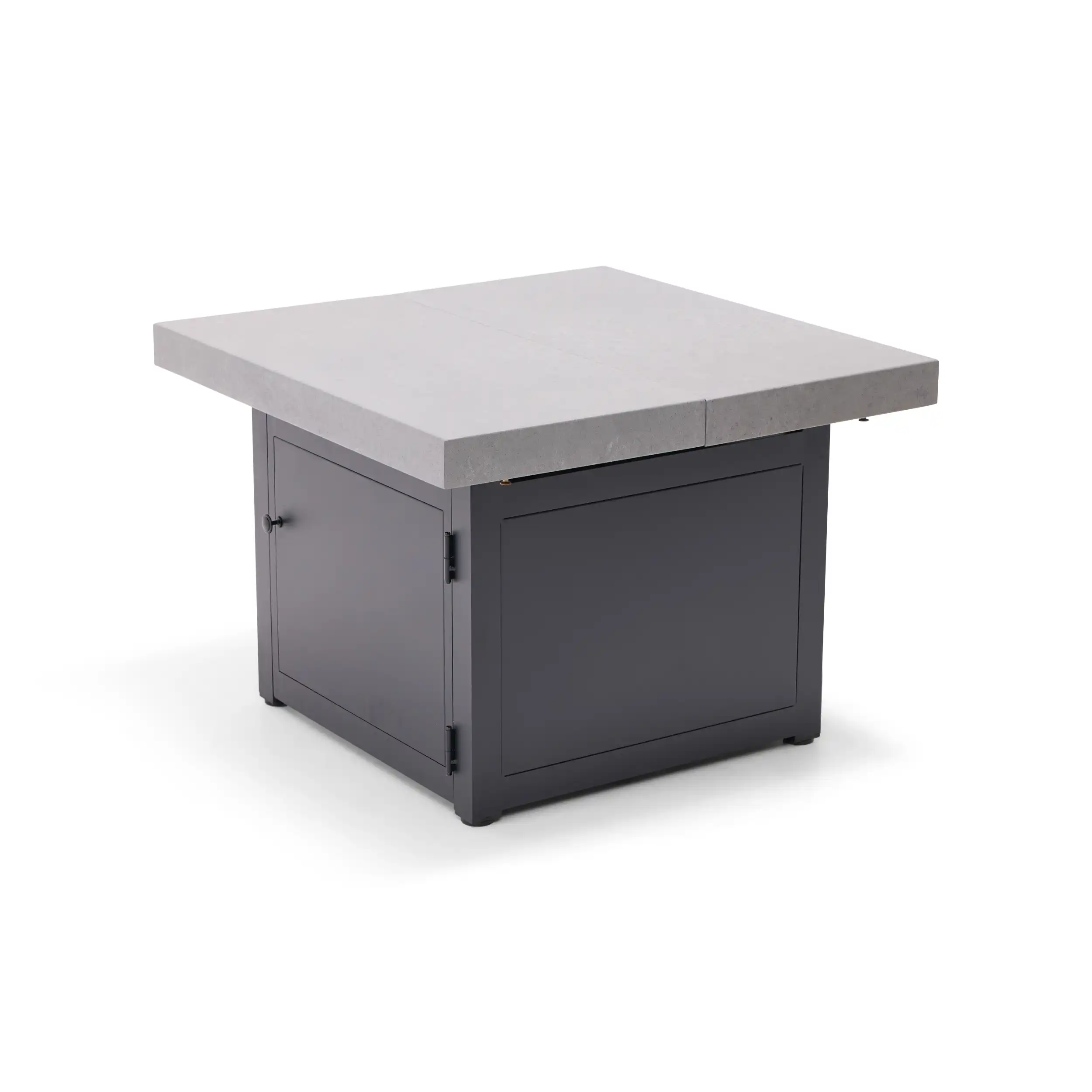 34" Square Concrete Black Firepit/Coffee Table - Image 8