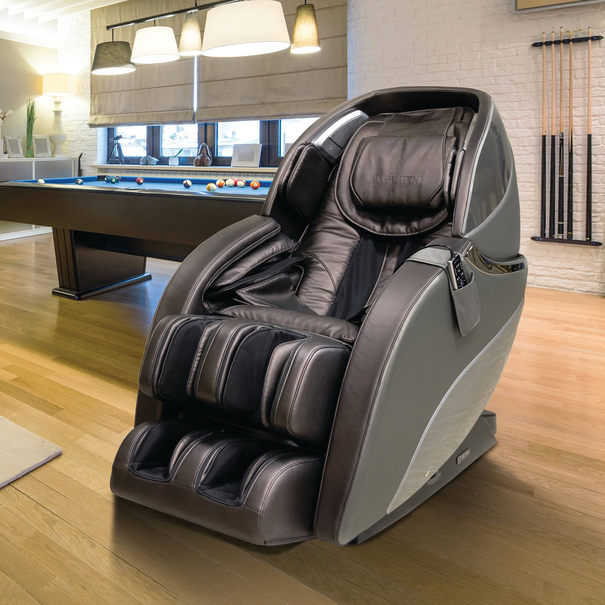 Galaxy Max 4D Massage Chair - Grey/Brown - Image 6