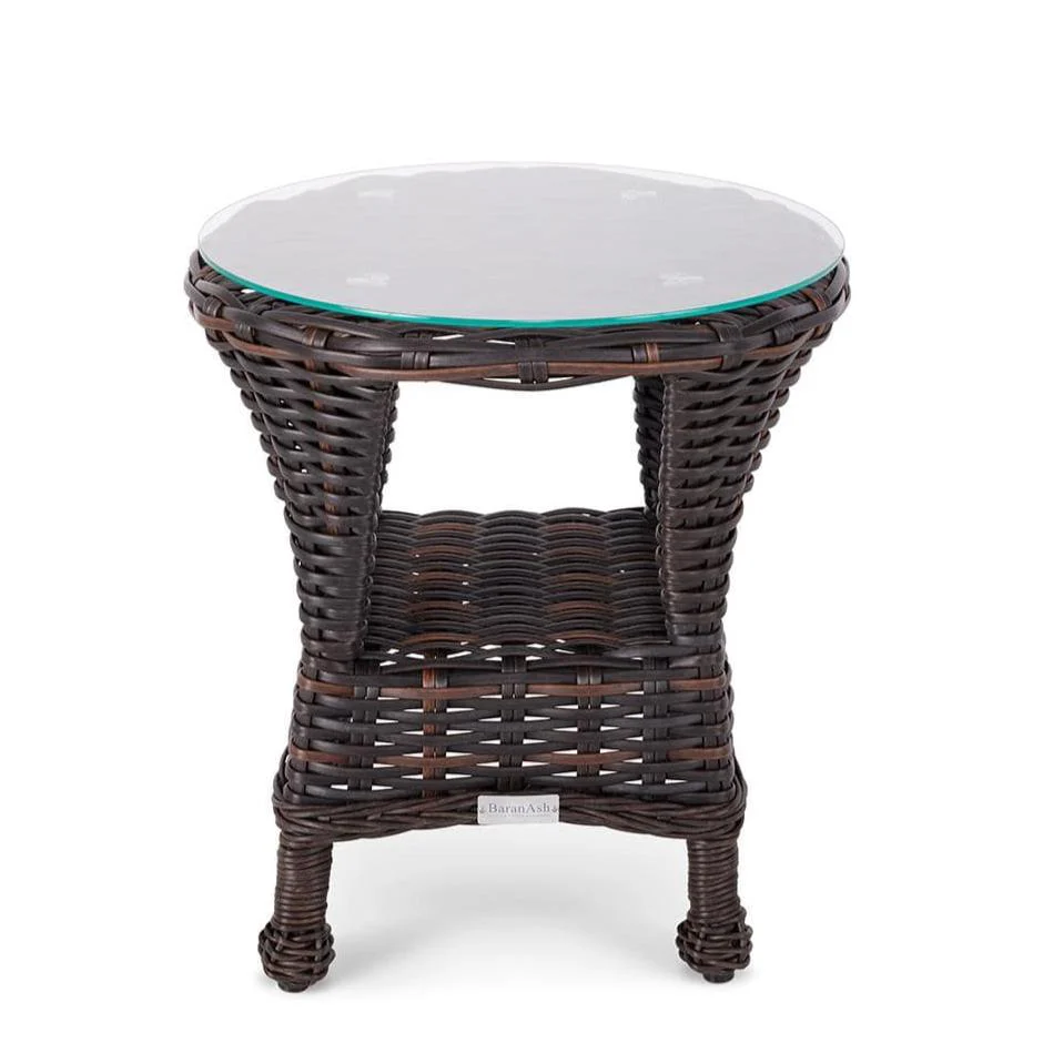 Glenview Roasted Pecan End Table W/Glass - Image 2