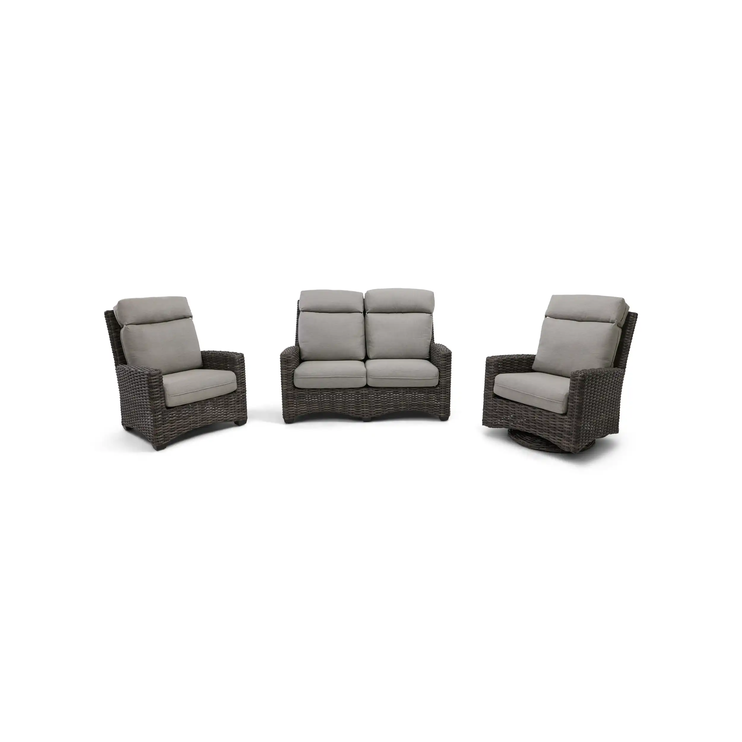 Grey Kampala 3 Piece Loveseat Group - Makar Oyster - Image 2