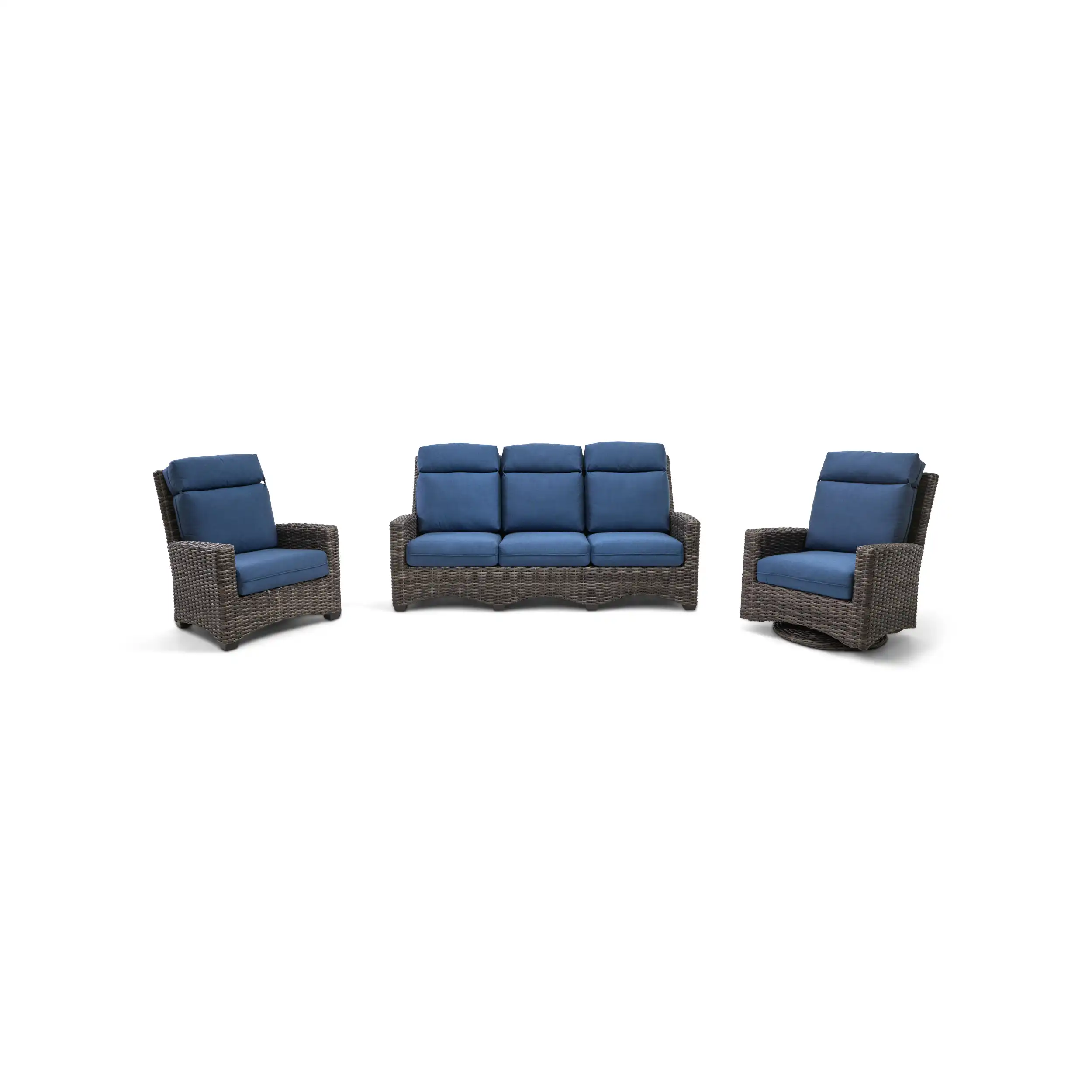 Grey Kampala 3 Piece Sofa Group - Lifeguard Lapis Indigo - Image 2