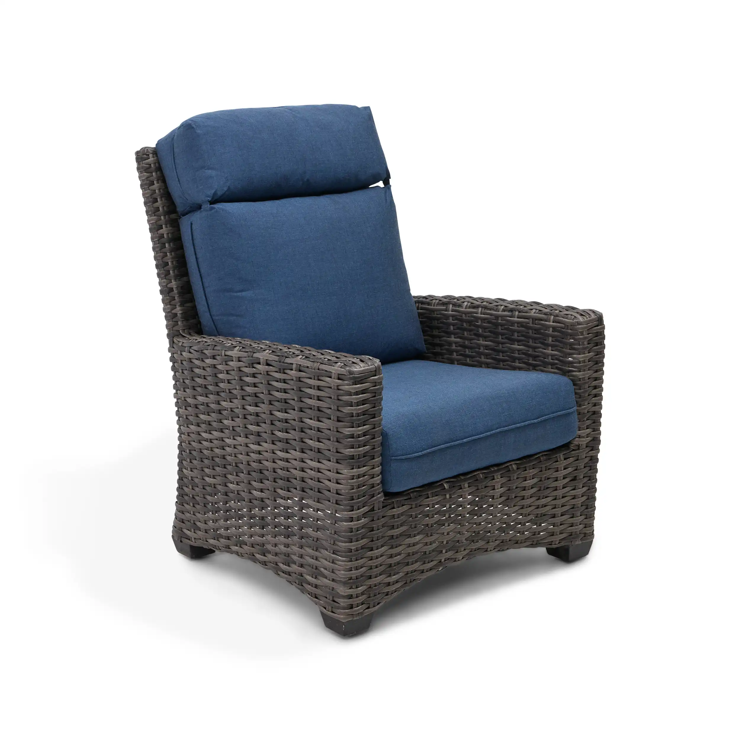 Grey Kampala 5 Piece Sofa Chat Group - Lifeguard Lapis Indigo - Image 10