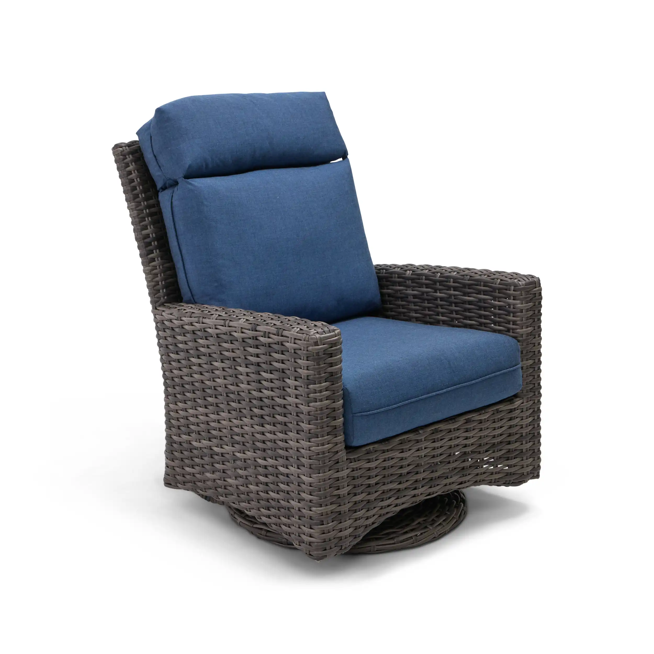 Grey Kampala 5 Piece Sofa Chat Group - Lifeguard Lapis Indigo - Image 20