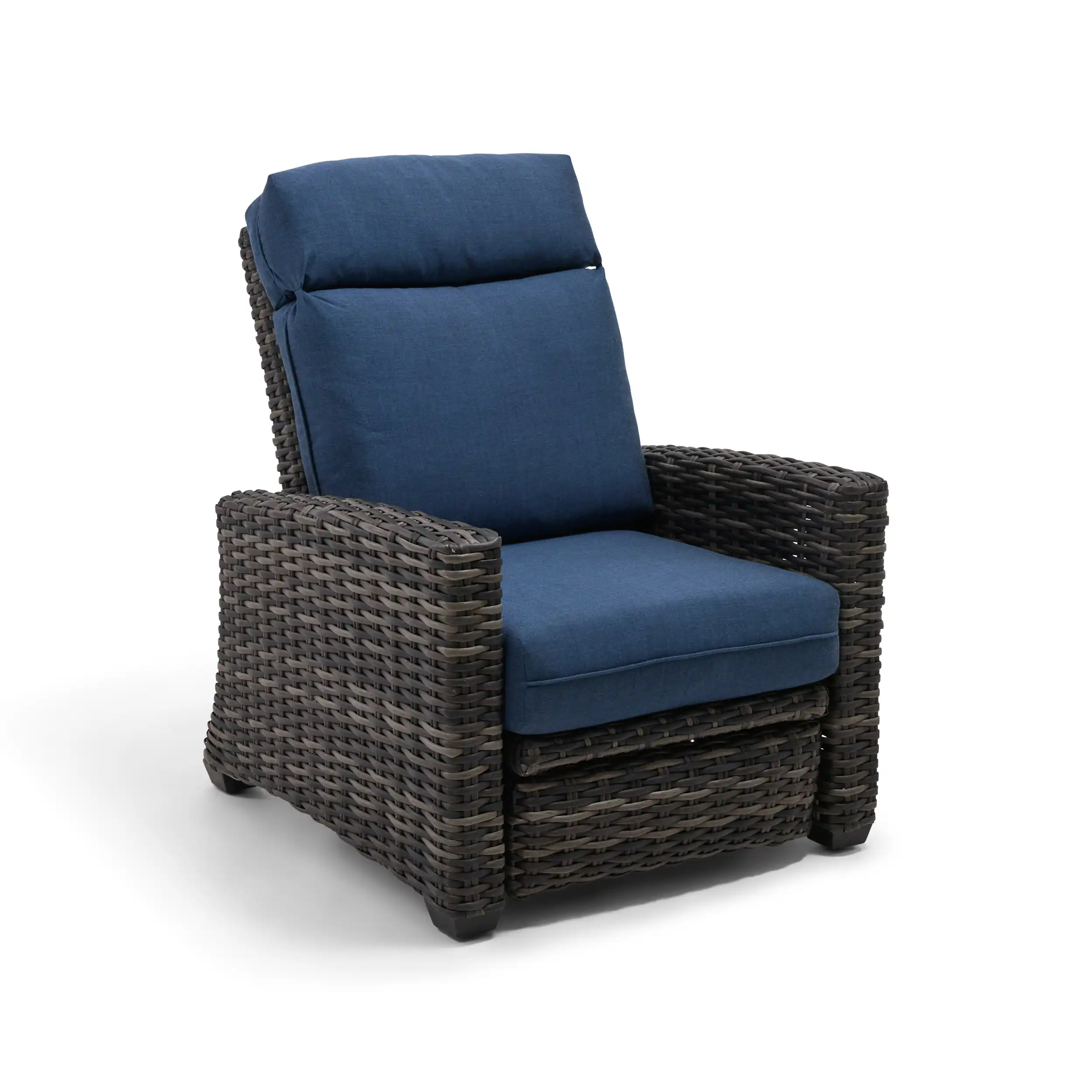 Grey Kampala 5 Piece Sofa Chat Group - Lifeguard Lapis Indigo - Image 14