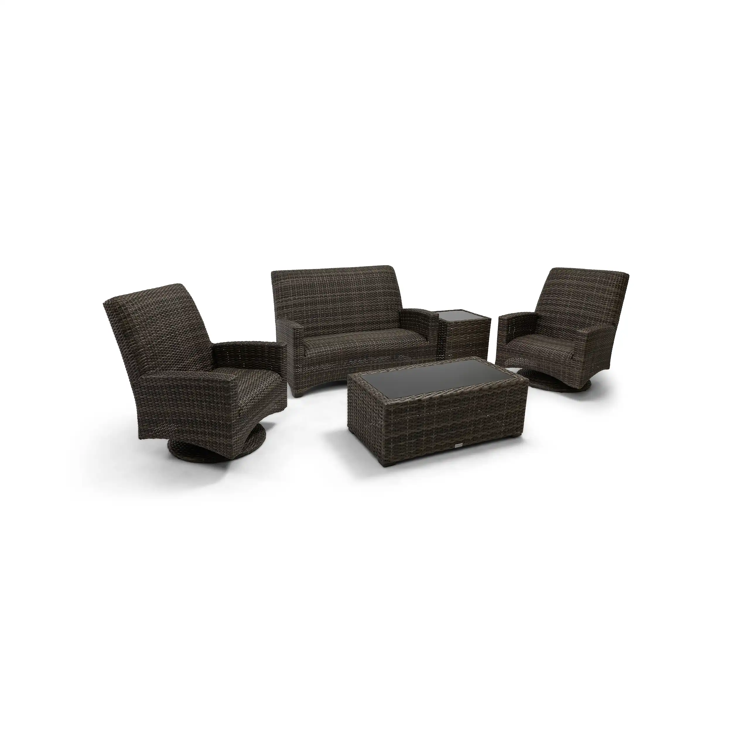 Grey Kampala 5 Piece QDF Loveseat Chat Group - Image 3