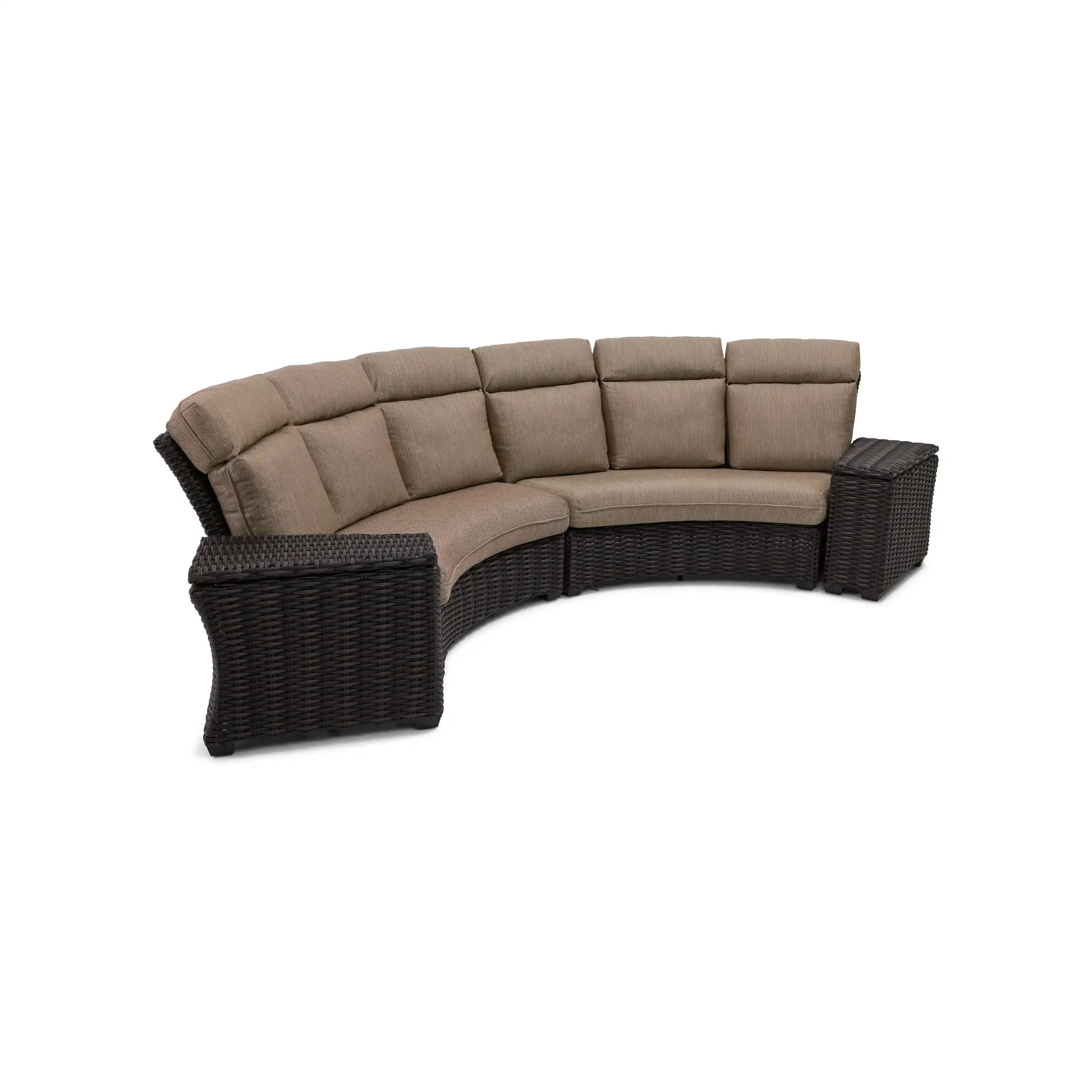 Kampala 4 Piece Curved Sectional Group - Mirage Latte - Image 3