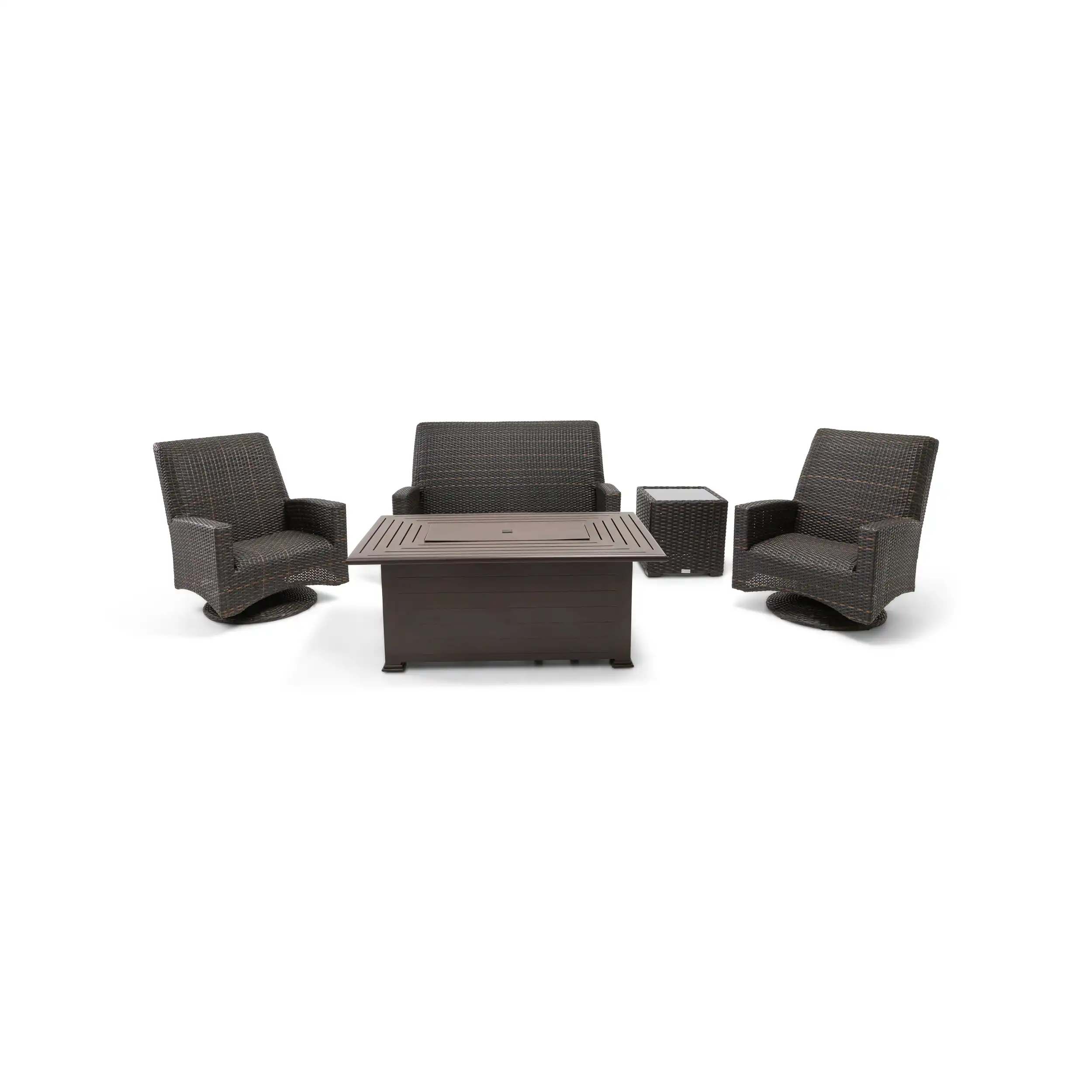 Kampala 5 Piece QDF Loveseat Firepit Chat Group - Image 2