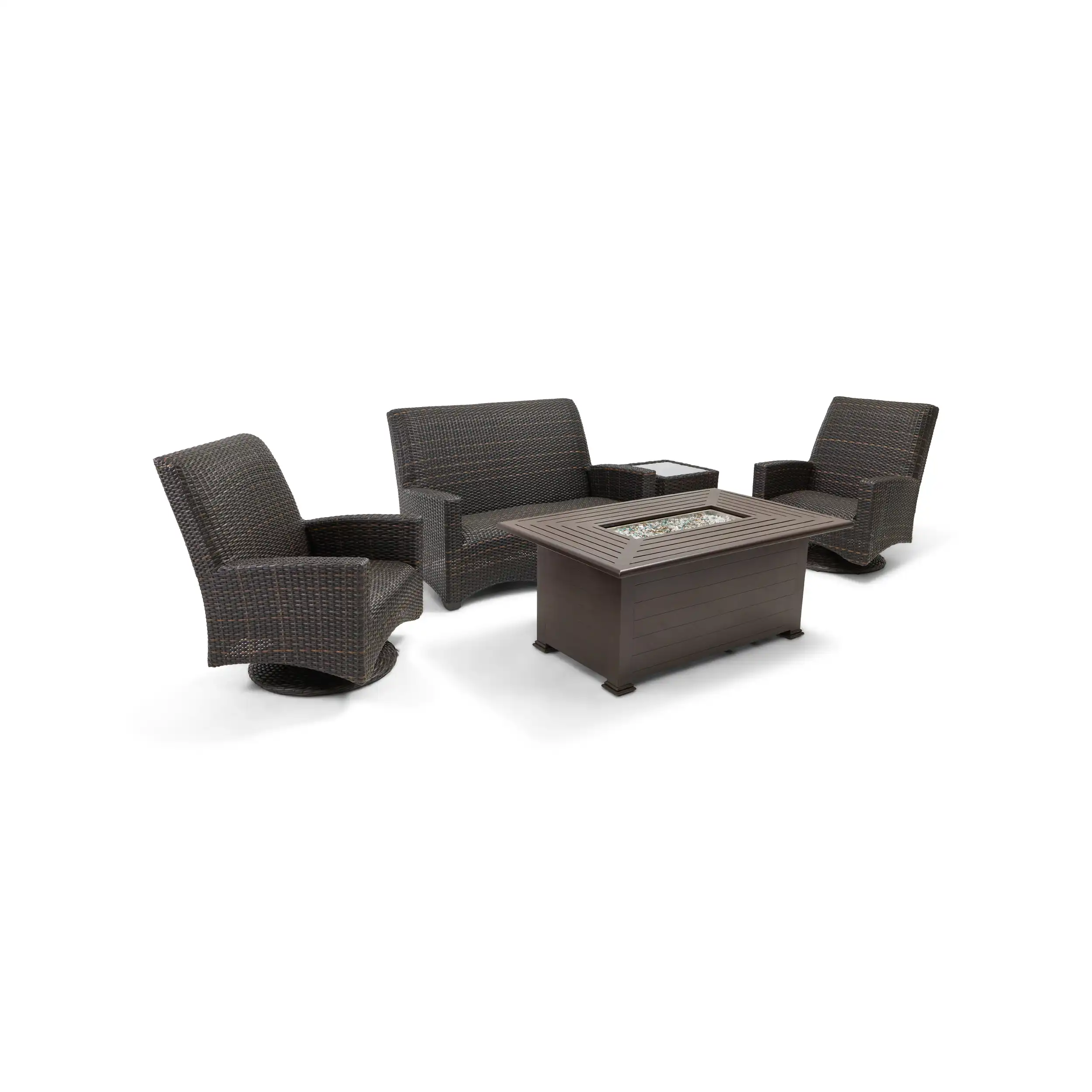 Kampala 5 Piece QDF Loveseat Firepit Chat Group - Image 4
