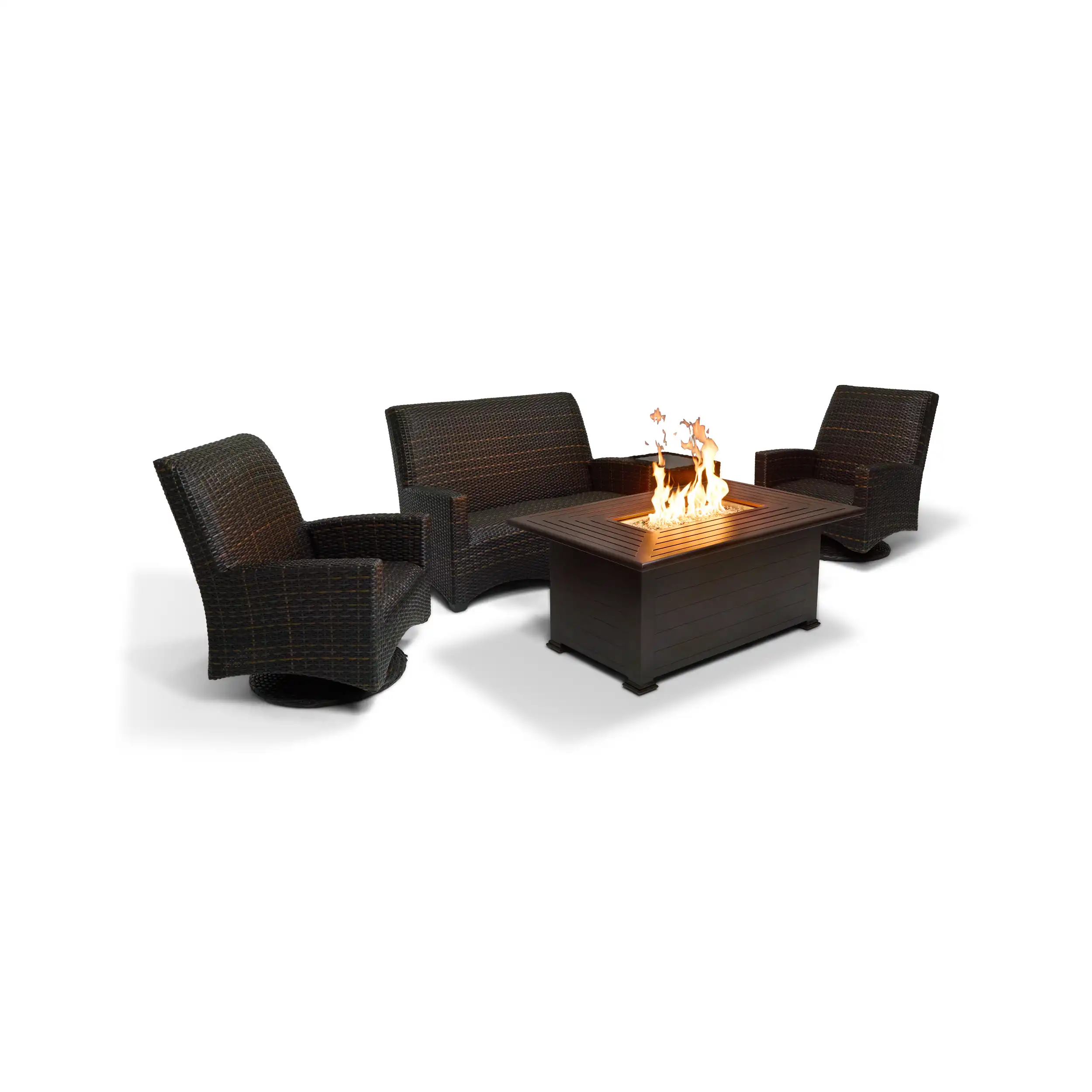 Kampala 5 Piece QDF Loveseat Firepit Chat Group - Image 5