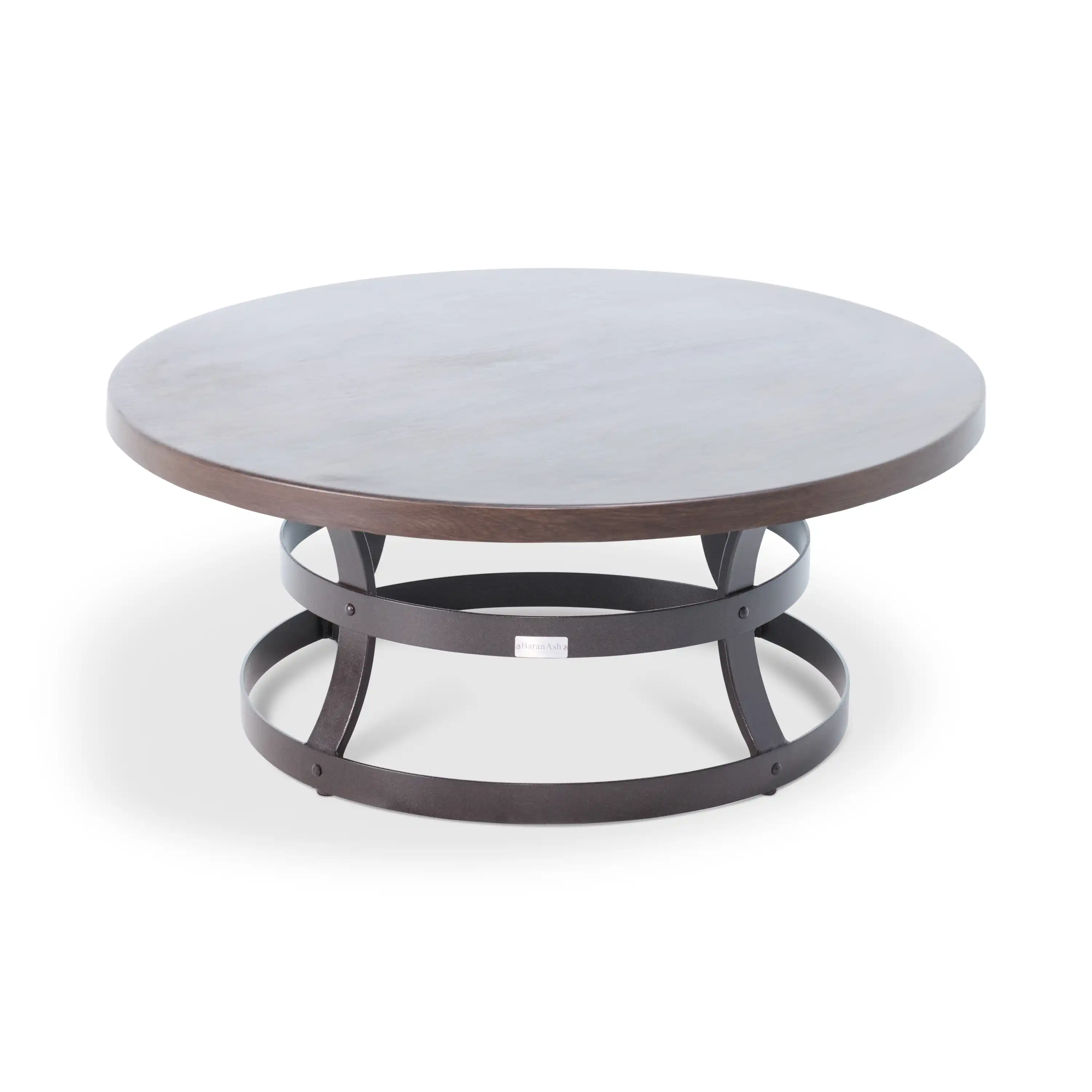 42" Round Erie Etch Reclaimed Barnwood Coffee Table - Image 3