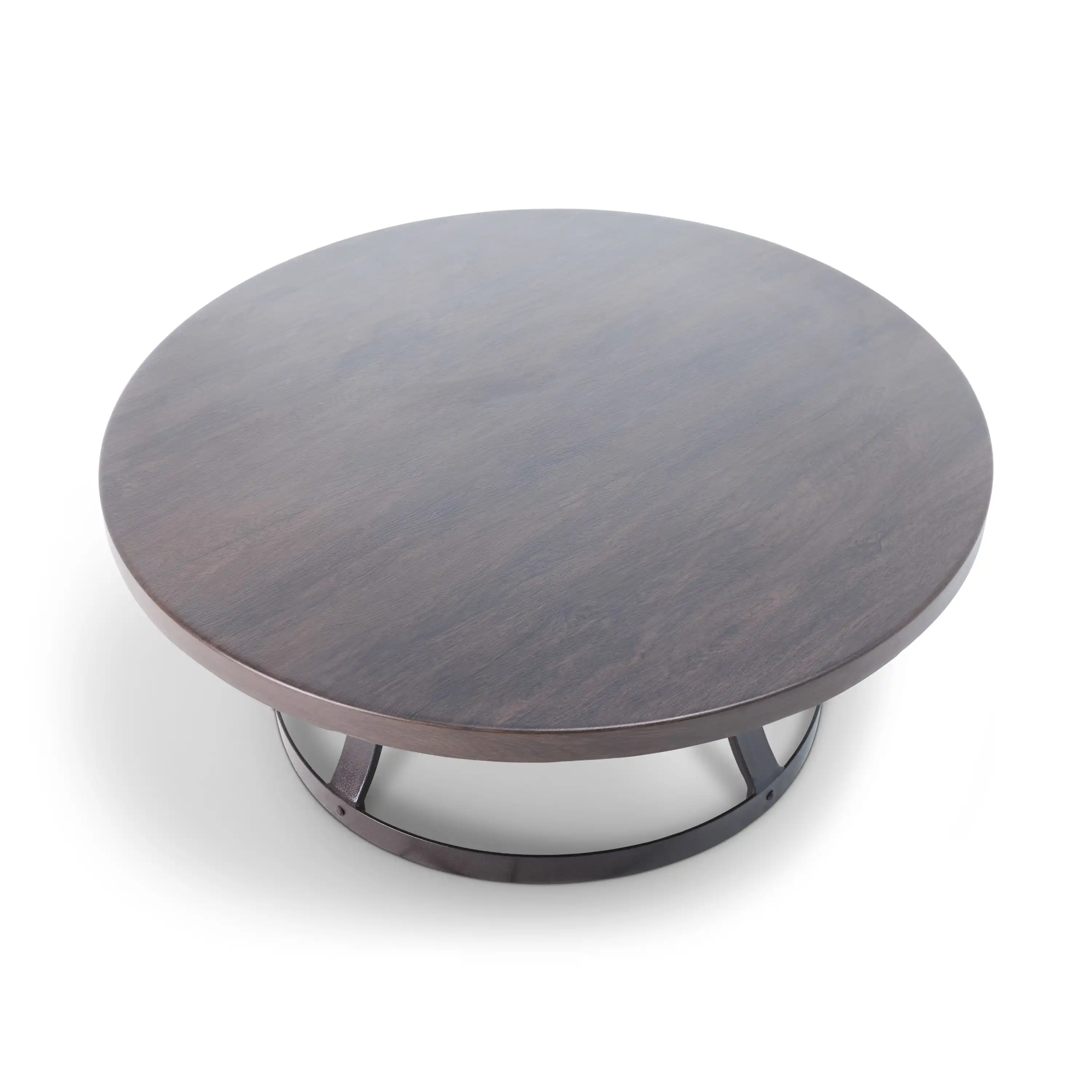 42" Round Erie Etch Reclaimed Barnwood Coffee Table - Image 4