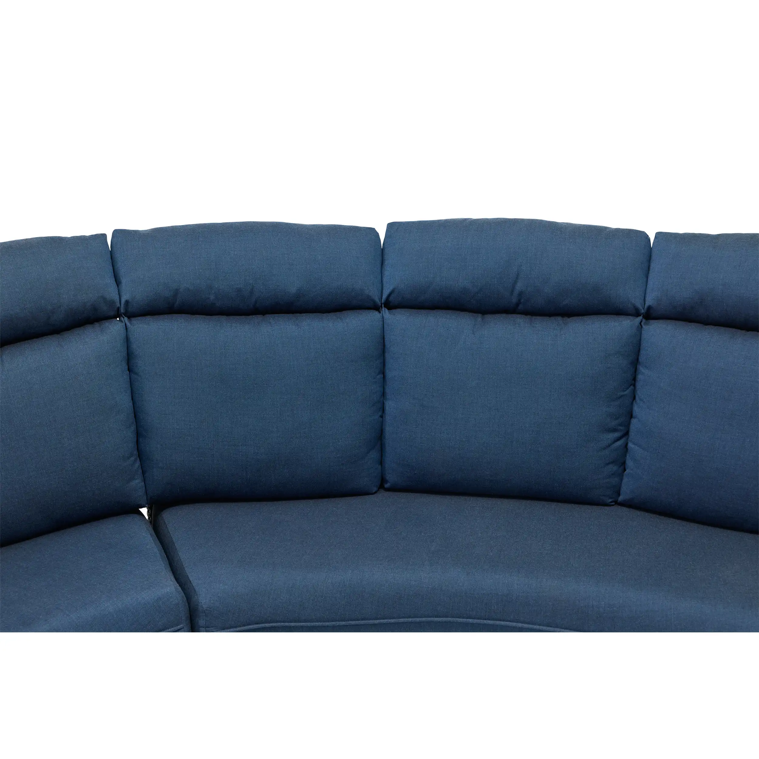 Grey Kampala 4 Piece Curved Sectional Group - Lifeguard Lapis Indigo - Image 6