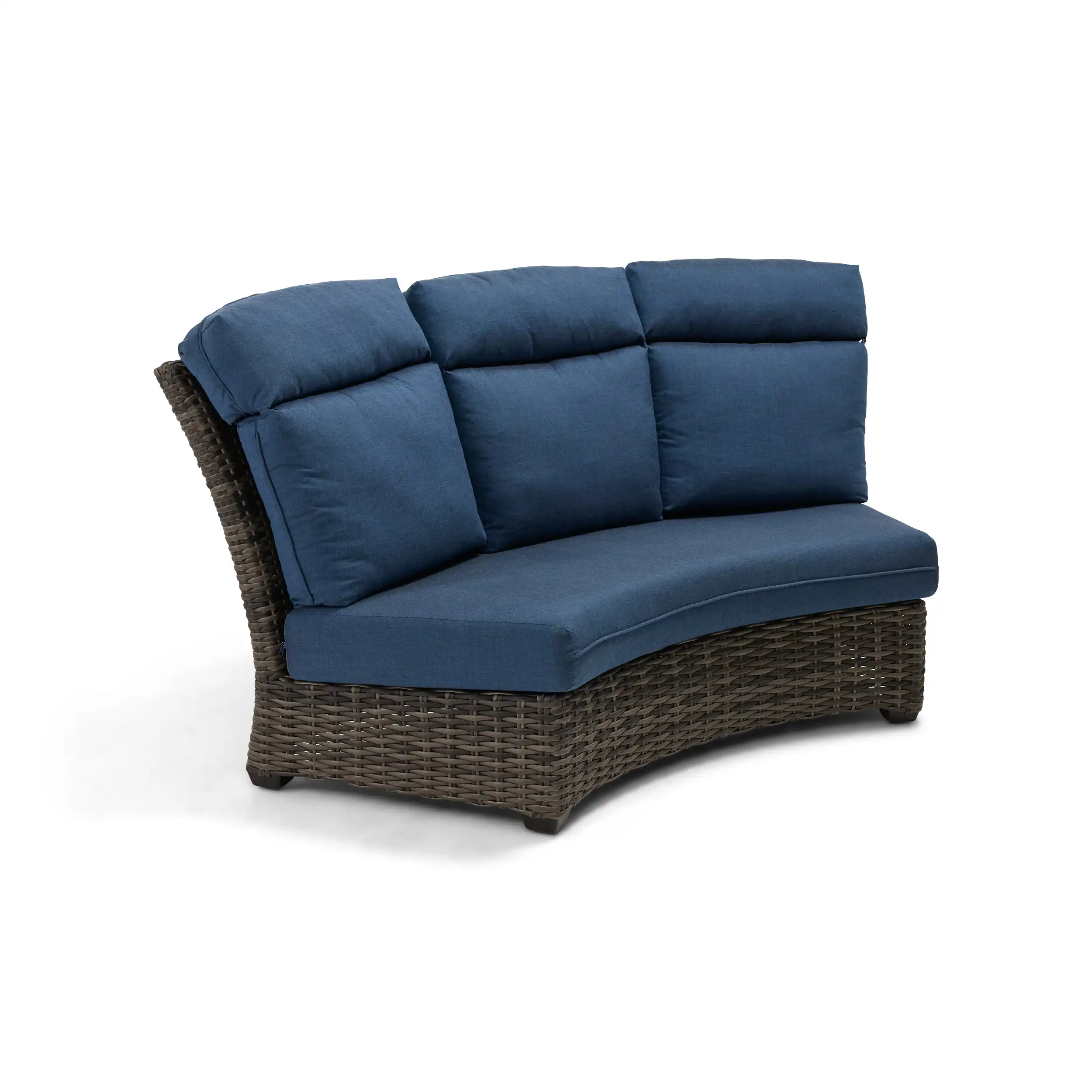 Grey Kampala 7 Piece Curved Sectional Group - Lifeguard Lapis Indigo - Image 4