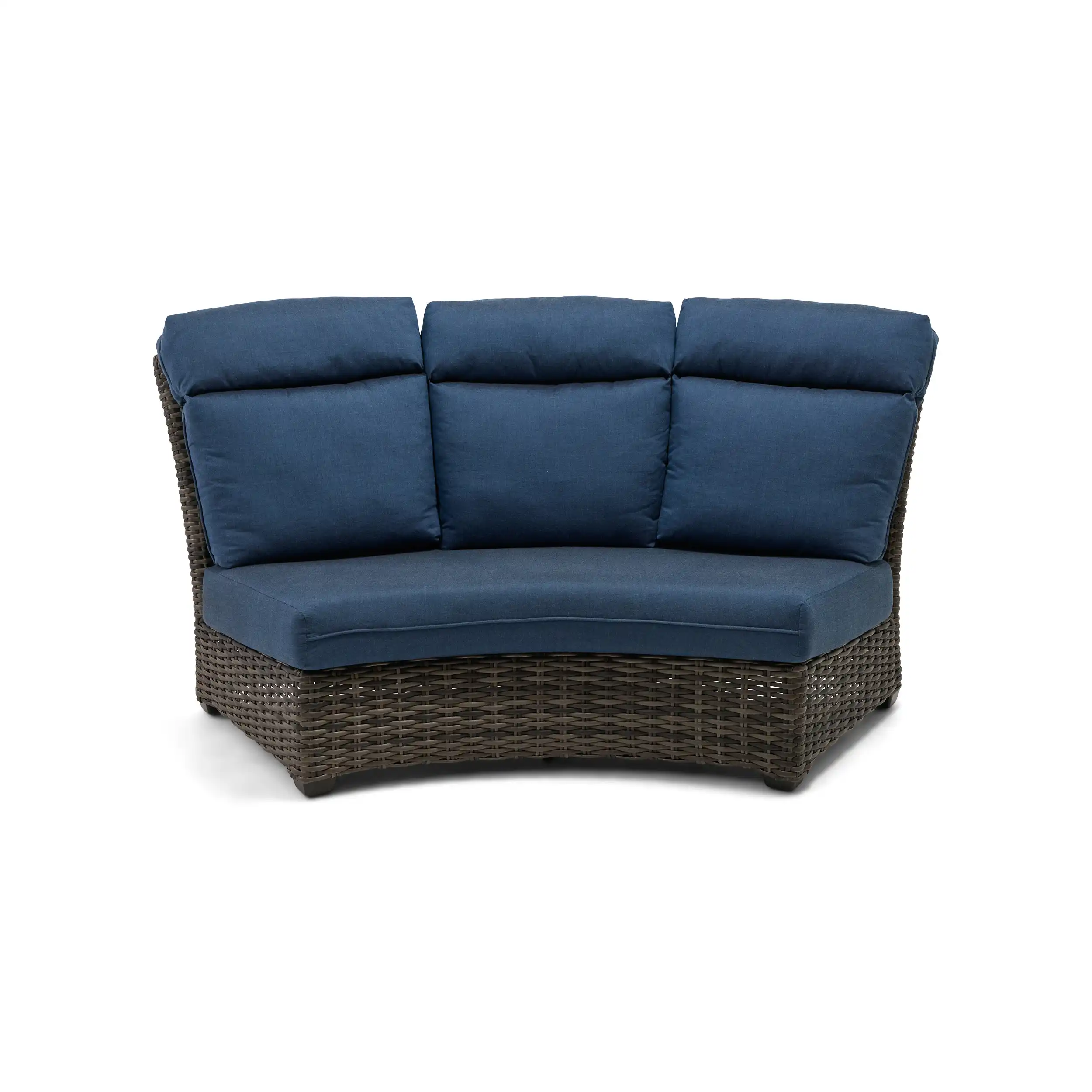 Grey Kampala 7 Piece Curved Sectional Group - Lifeguard Lapis Indigo - Image 5