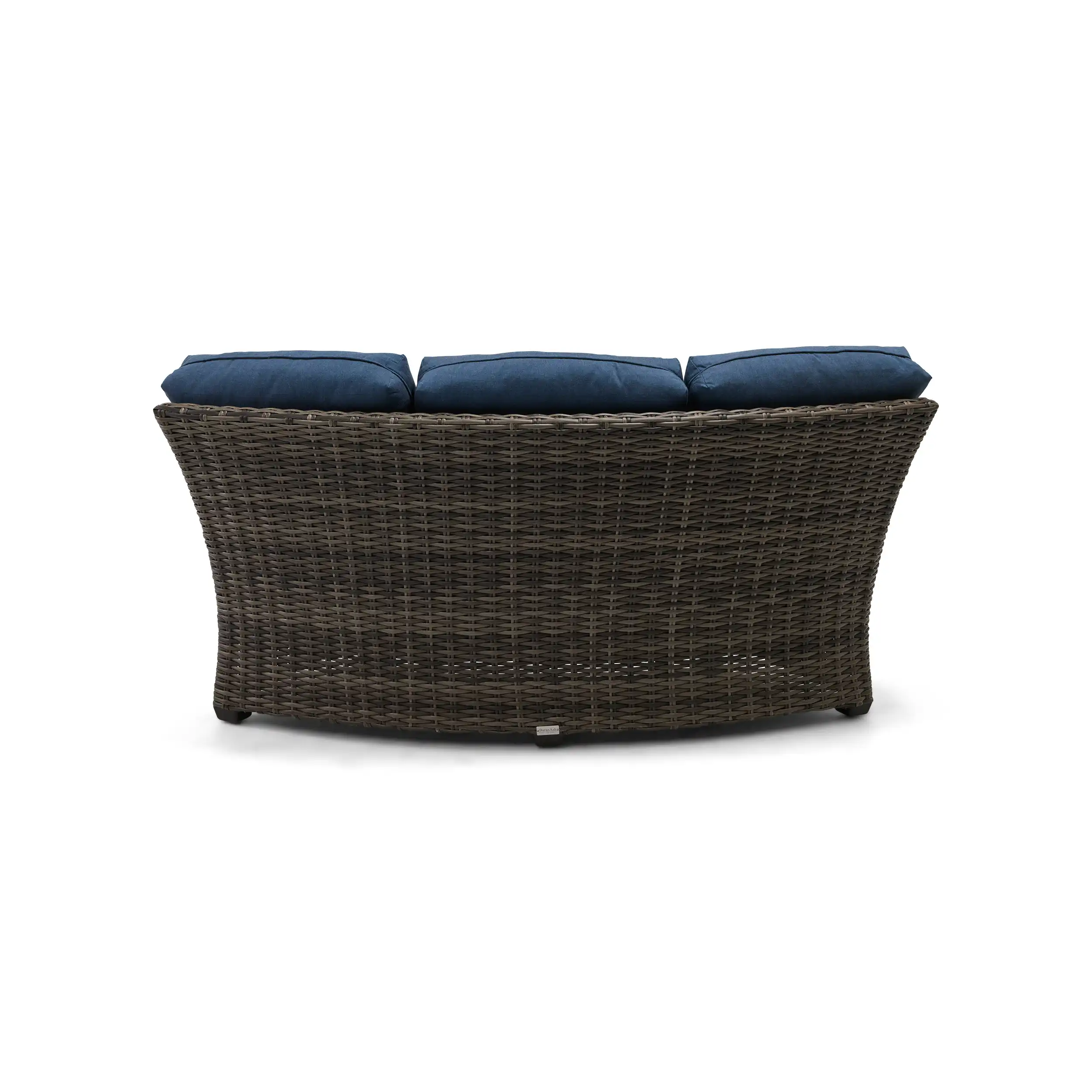 Grey Kampala 7 Piece Curved Sectional Group - Lifeguard Lapis Indigo - Image 6