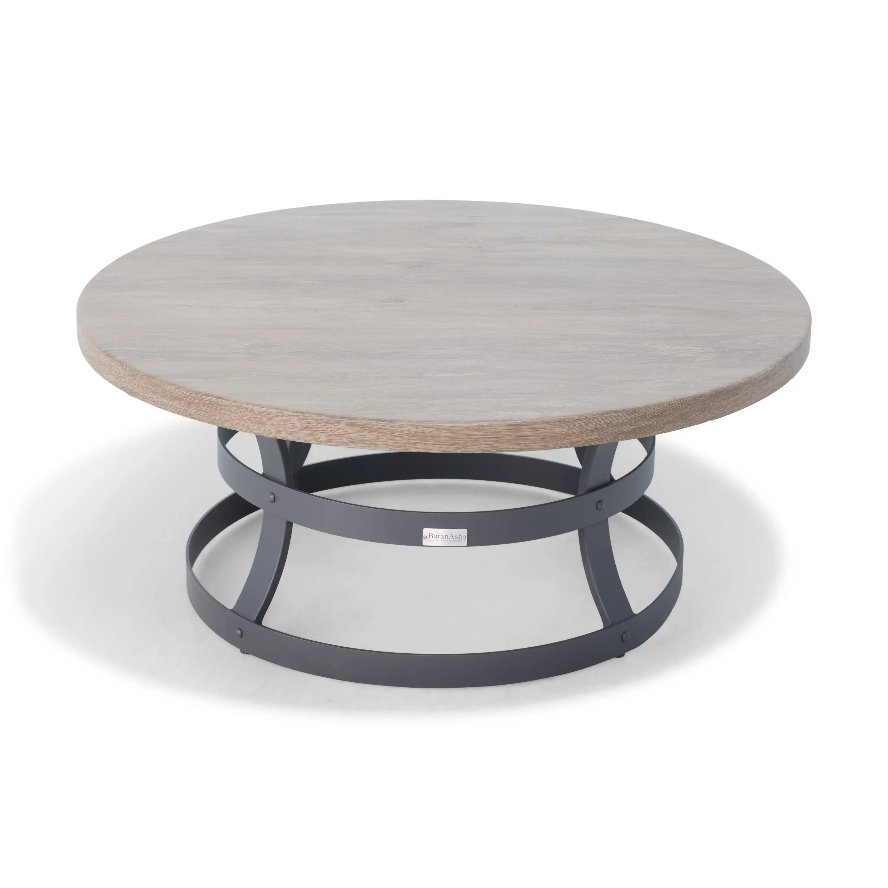 42" Round Erie Etch Salvage Lumber Coffee Table - Image 3