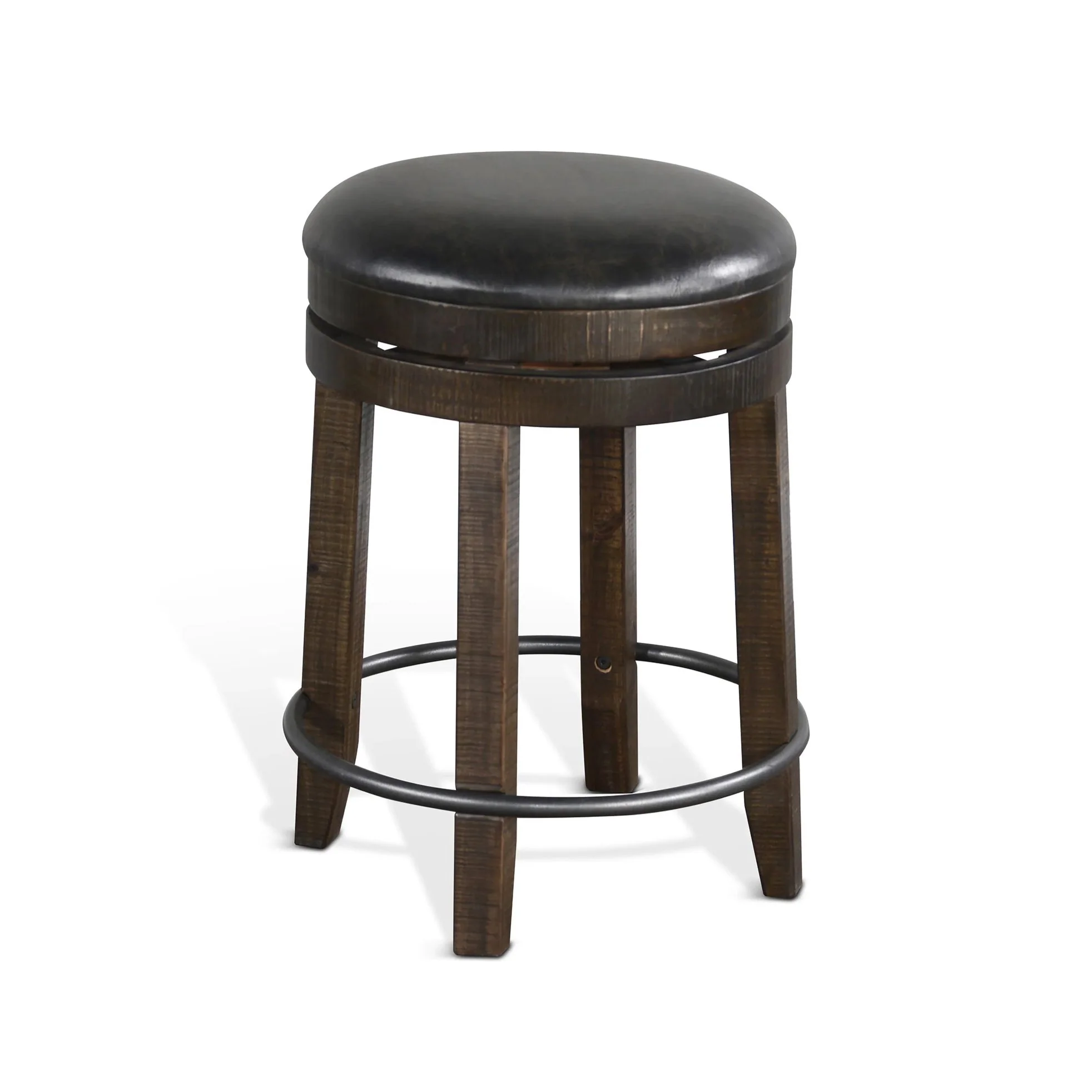 Kingston Backless Swivel 24" Counter Stool - Tobacco Leaf