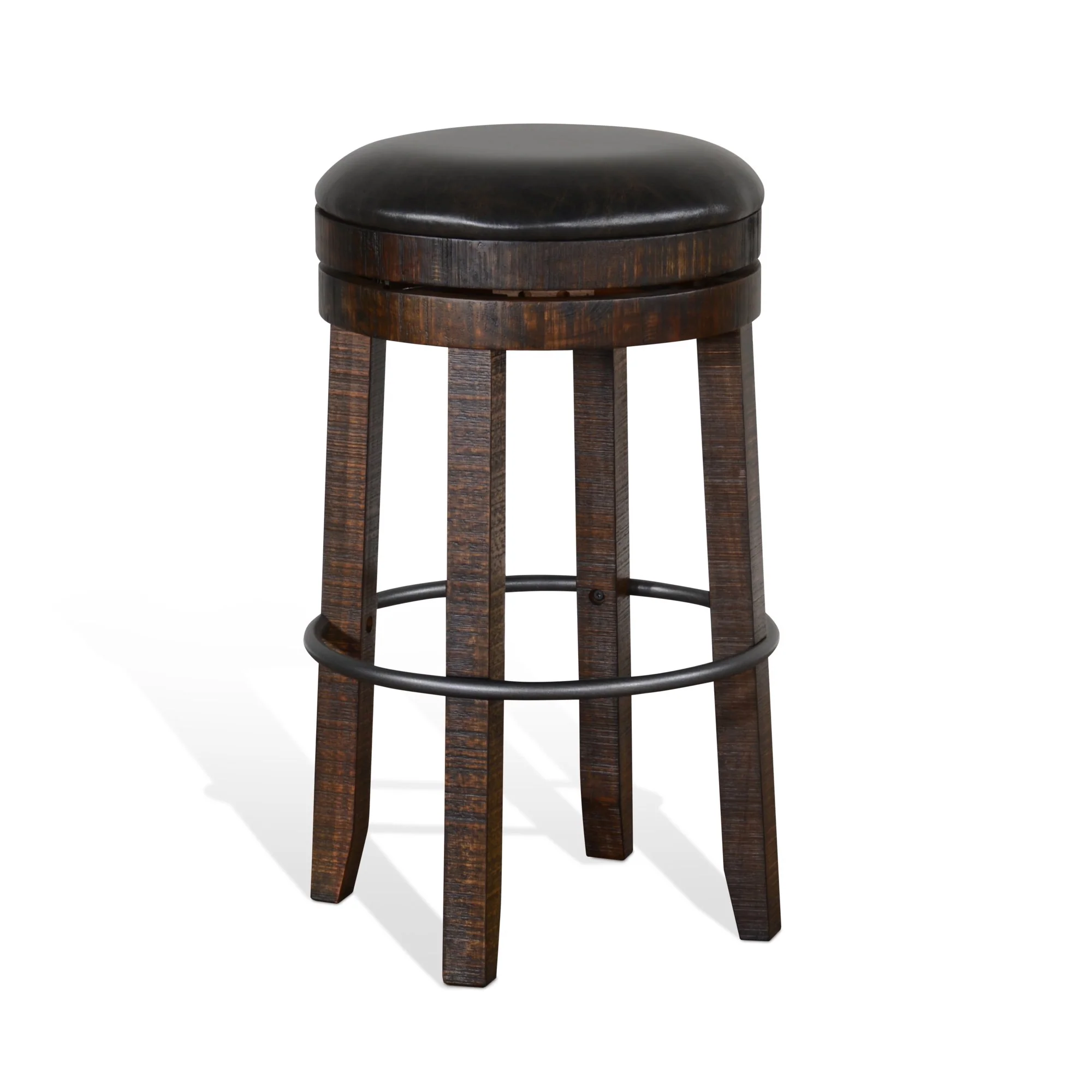 Kingston Backless Swivel 30" Barstool - Tobacco Leaf