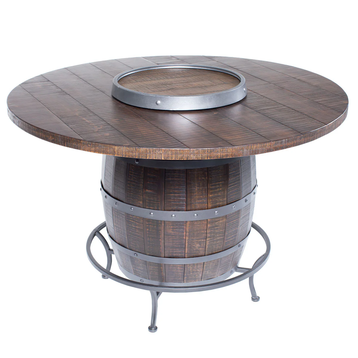 Kingston Barrel Game Table - Tobacco Leaf