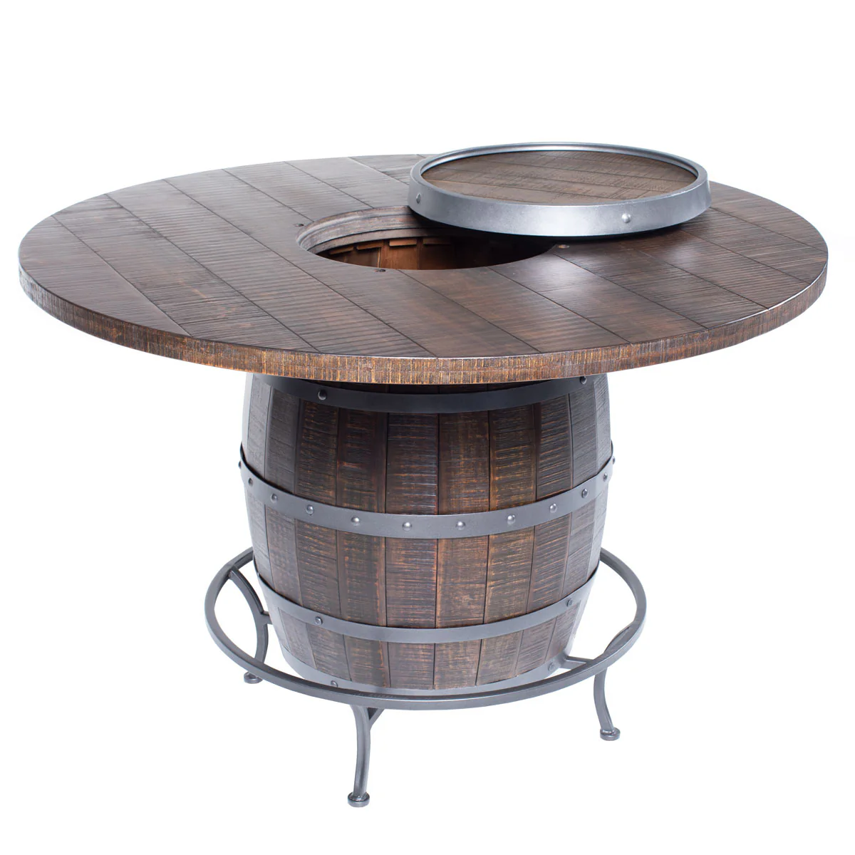 Kingston Barrel Game Table - Tobacco Leaf - Image 2