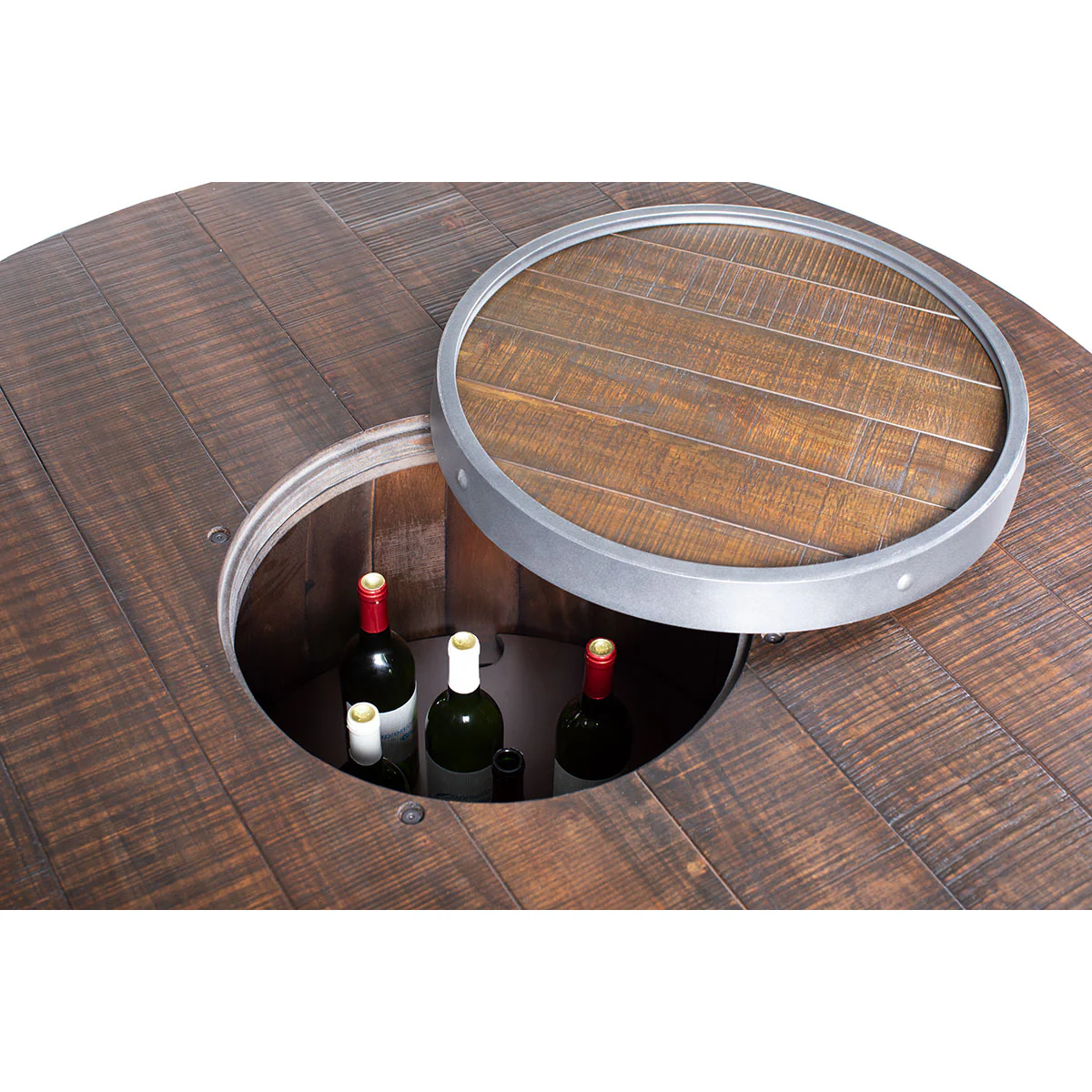 Kingston Barrel Game Table - Tobacco Leaf - Image 4