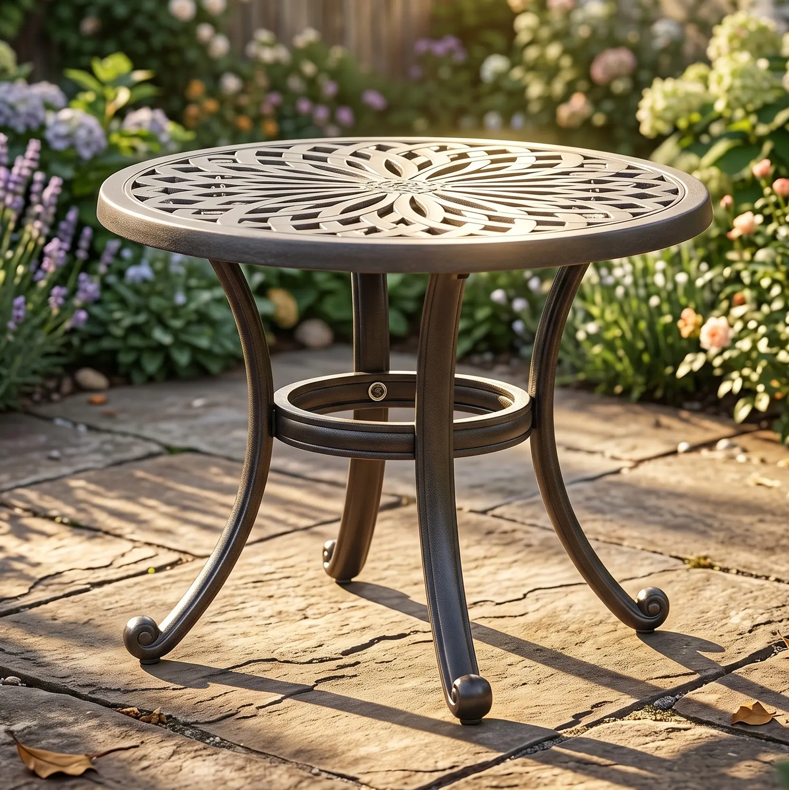 Mayfair 24" Round Desert Bronze Tea Table