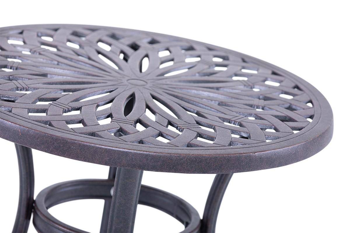 Mayfair 24" Round Desert Bronze Tea Table - Image 6