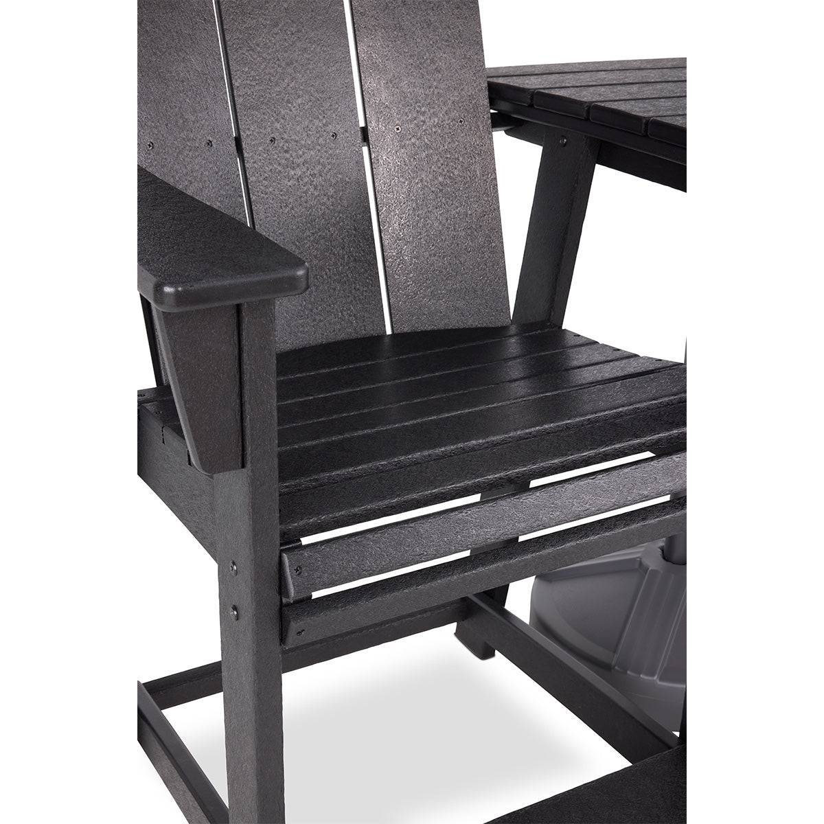 Modern Curveback 3 Piece Balcony Height Set - Black - Image 6