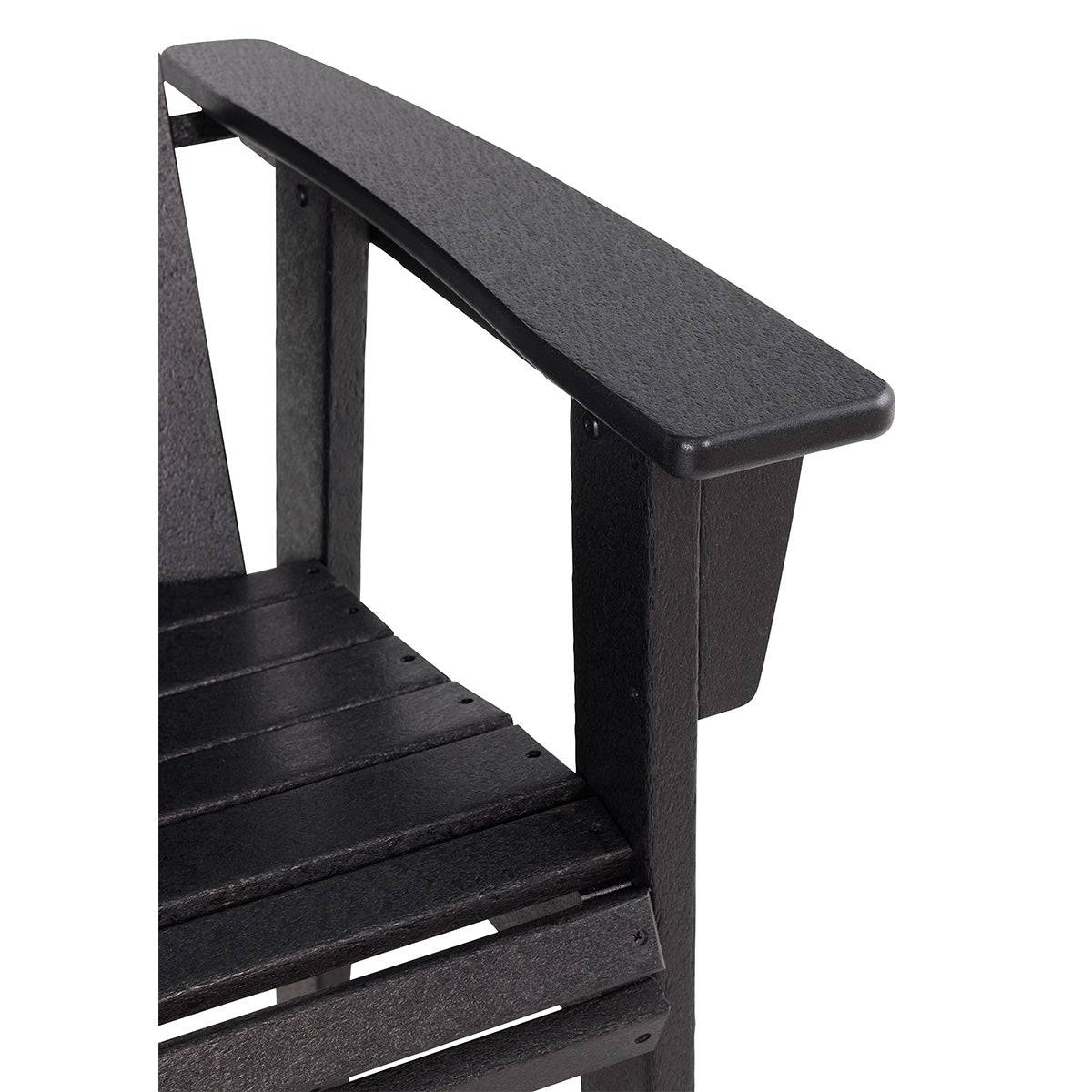Modern Curveback 3 Piece Balcony Height Set - Black - Image 8