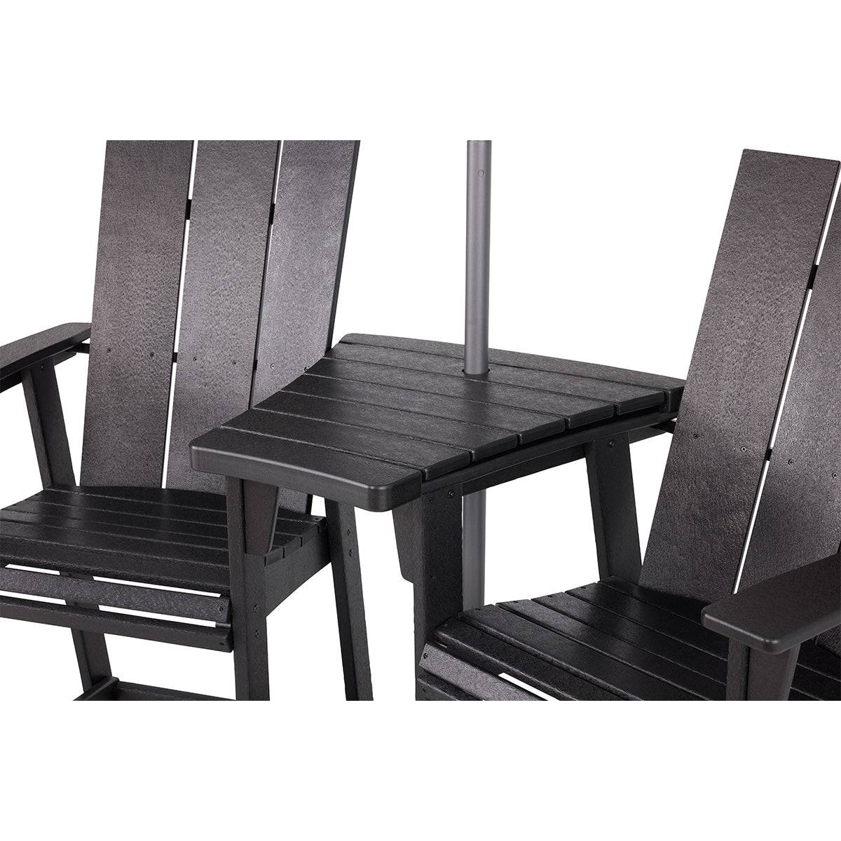 Modern Curveback 3 Piece Balcony Height Set - Black - Image 9