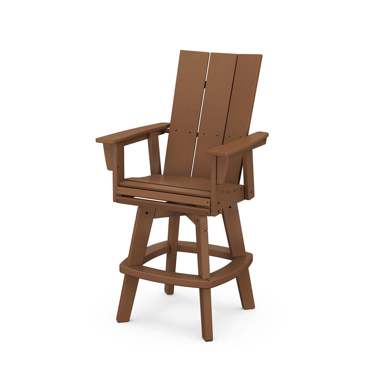 Modern Curveback Adirondack Swivel Barstool - Image 5