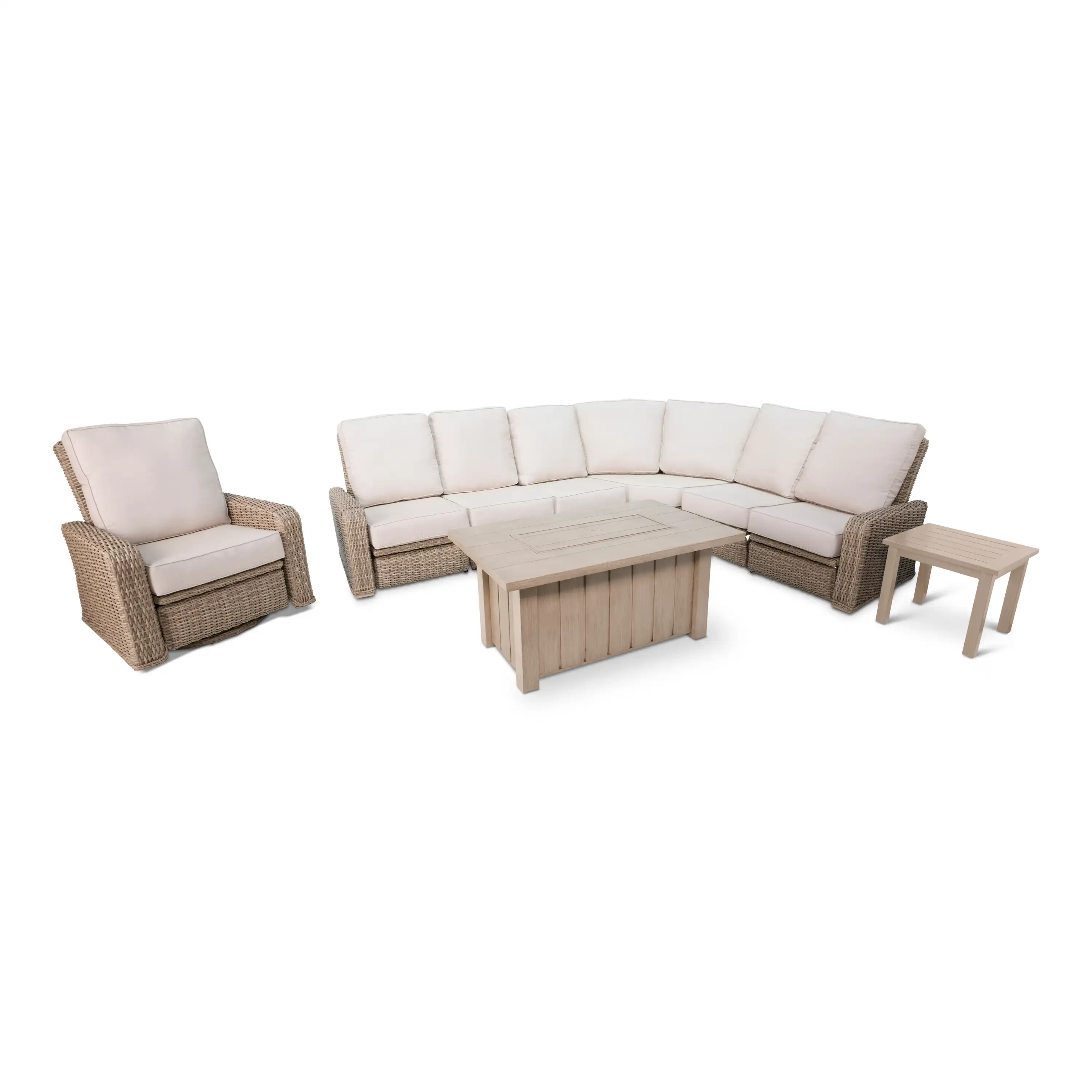 Naples 9 Piece Reclining Firepit Sectional Group - Image 3
