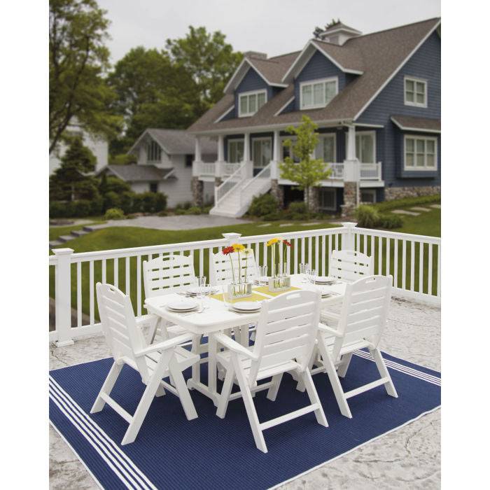 Nautical 7 Piece Folding Highback Dining Set - Image 11