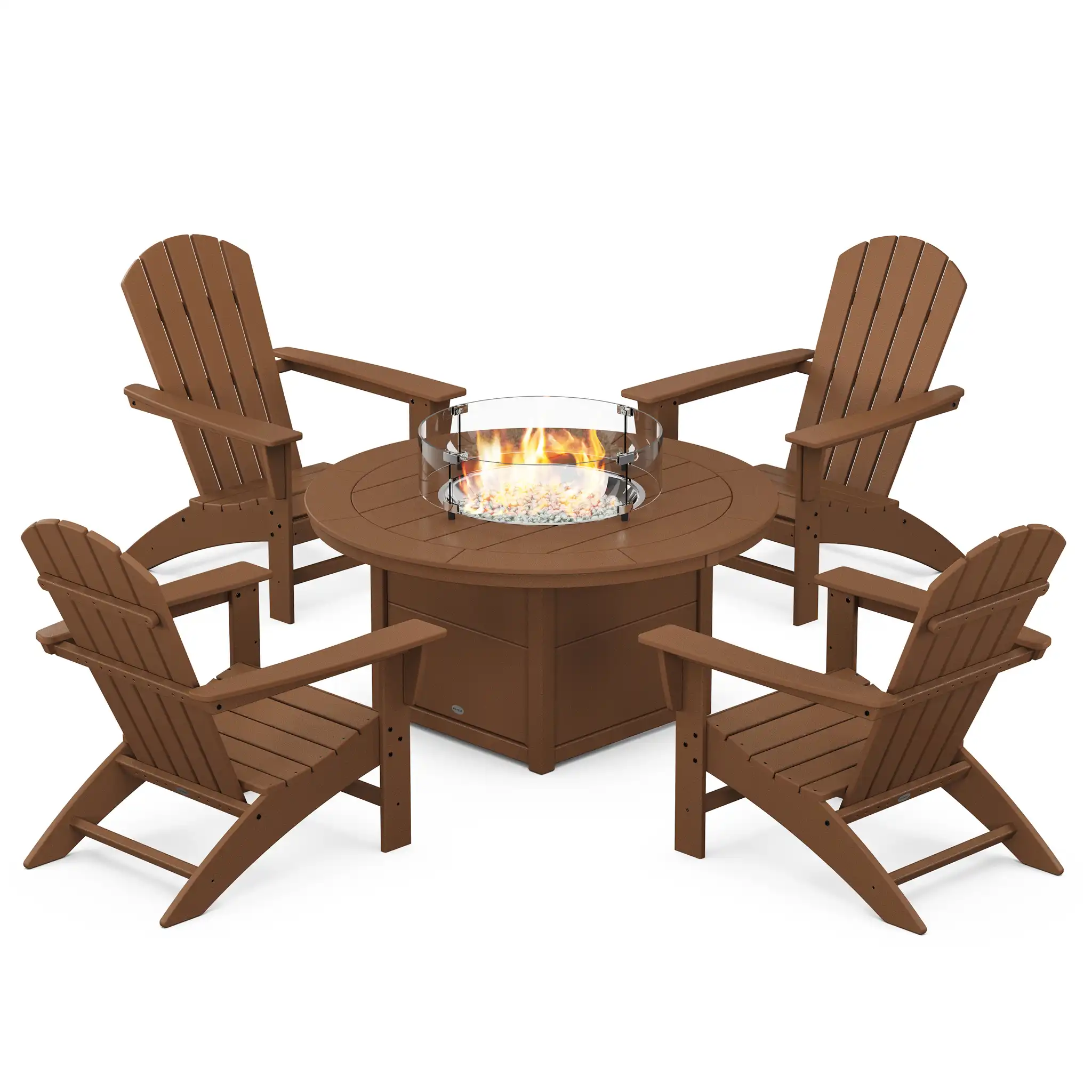 Nautical Adirondack 5 Piece Conversation Fire Pit Set - Image 5