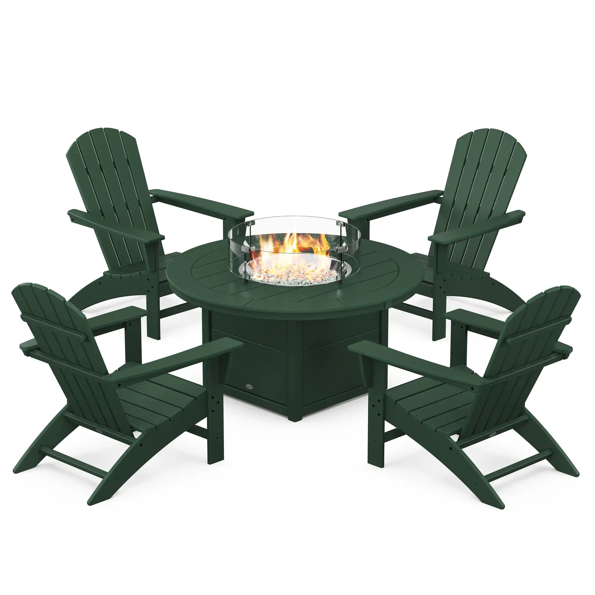 Nautical Adirondack 5 Piece Conversation Fire Pit Set - Image 6