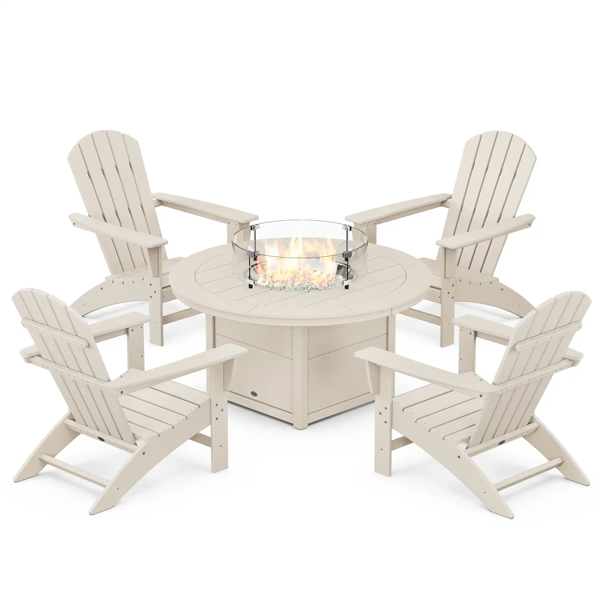 Nautical Adirondack 5 Piece Conversation Fire Pit Set - Image 8