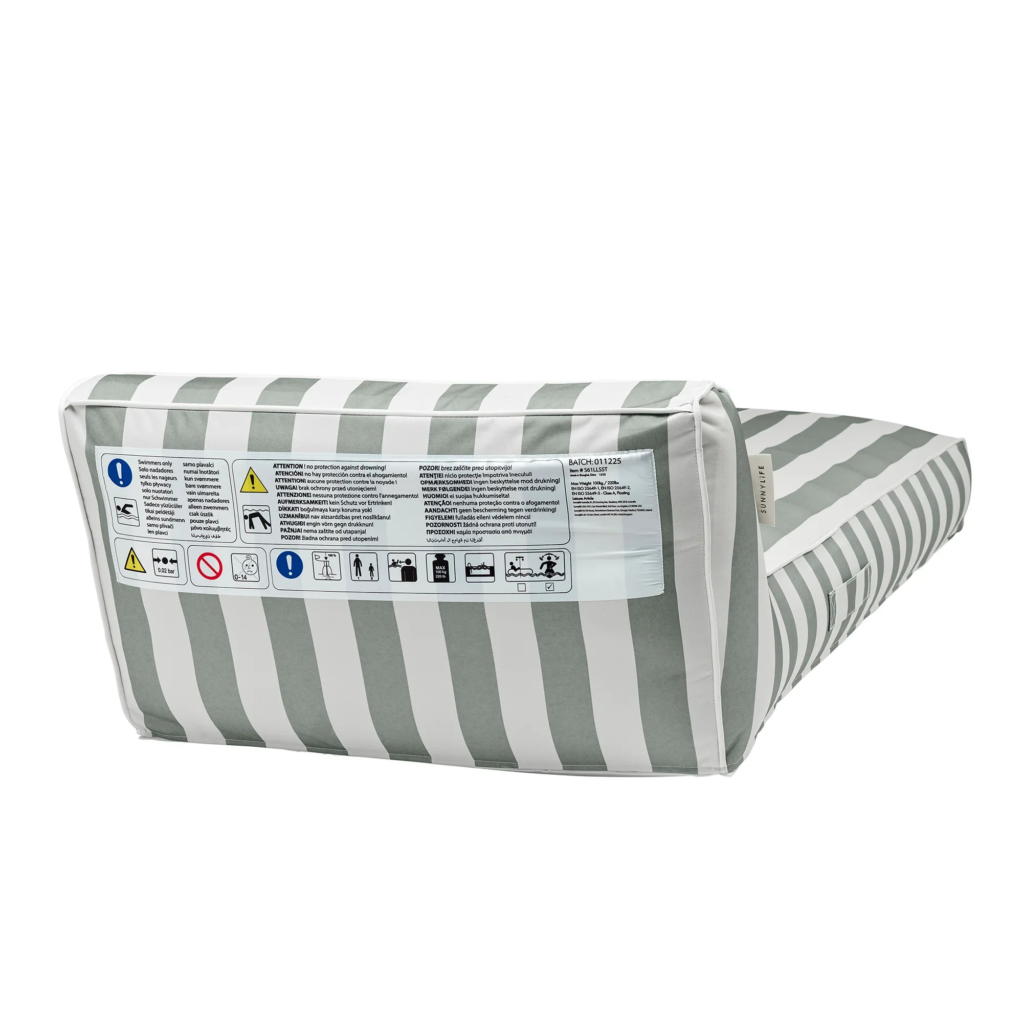 Luxe Lie-On Lounger - Seagrass Stripe - Image 5