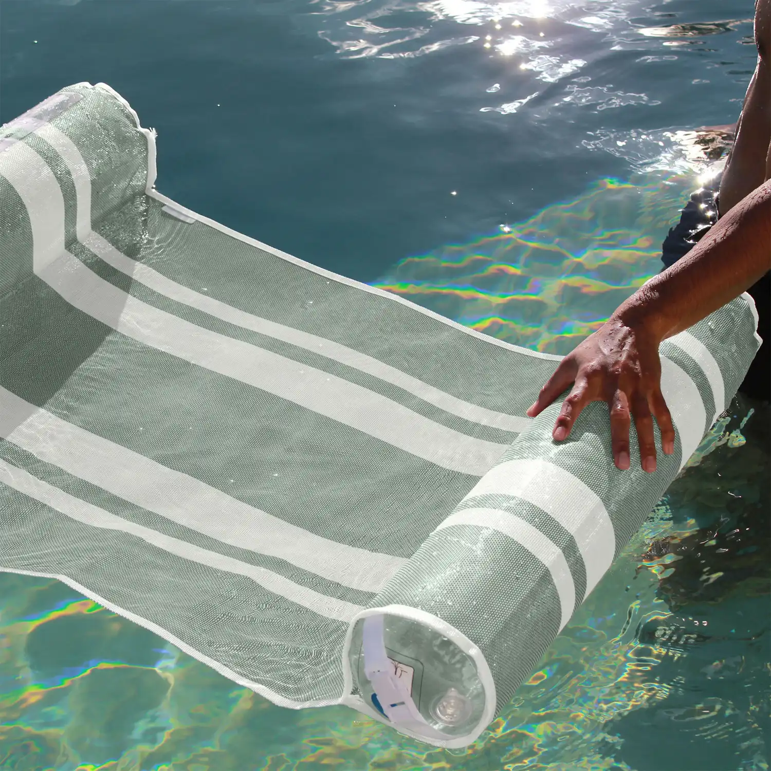 Mesh Hammock Float - Seagrass Eucalyptus - Image 6