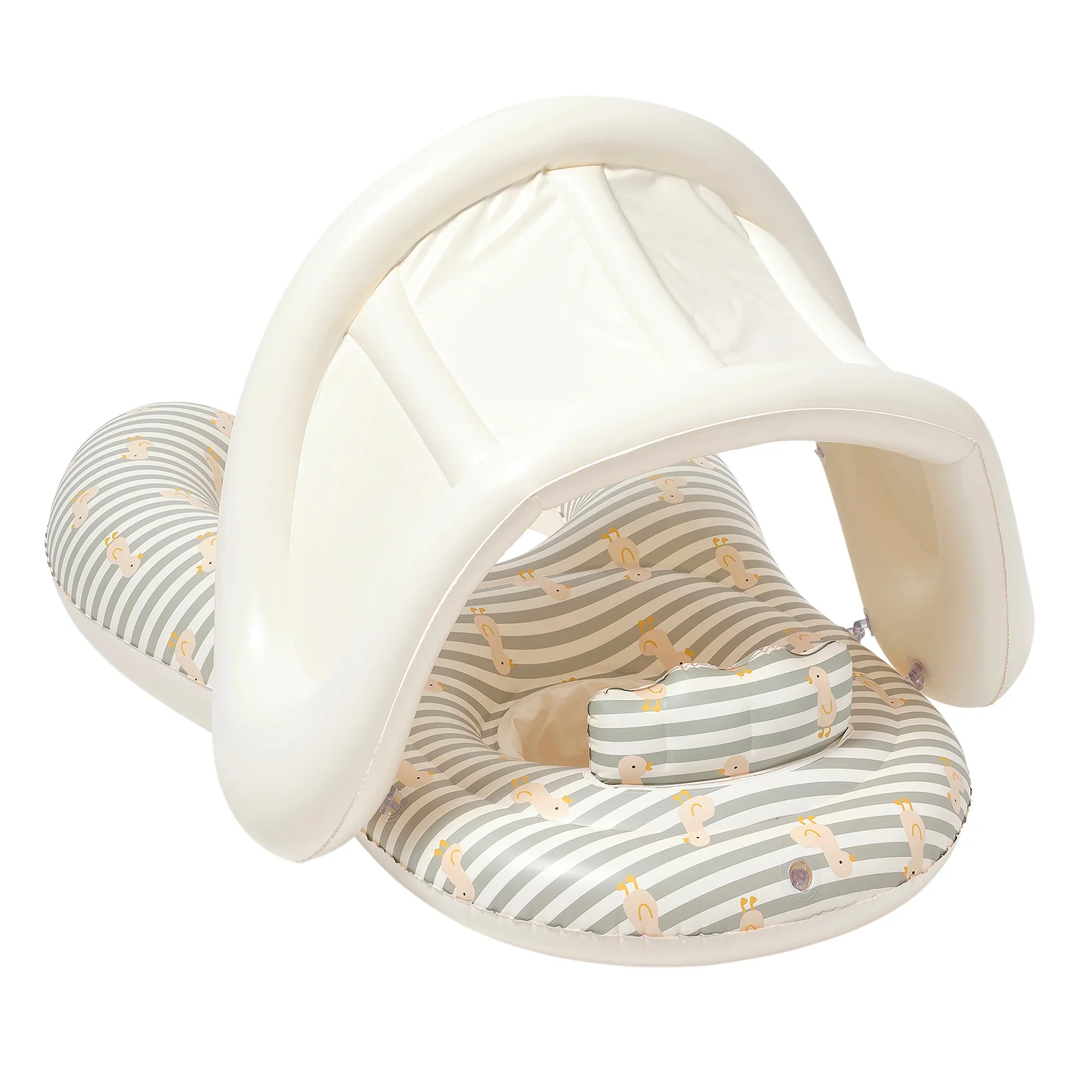 Float Together Baby Seat - Duck Sage Stripe - Image 6