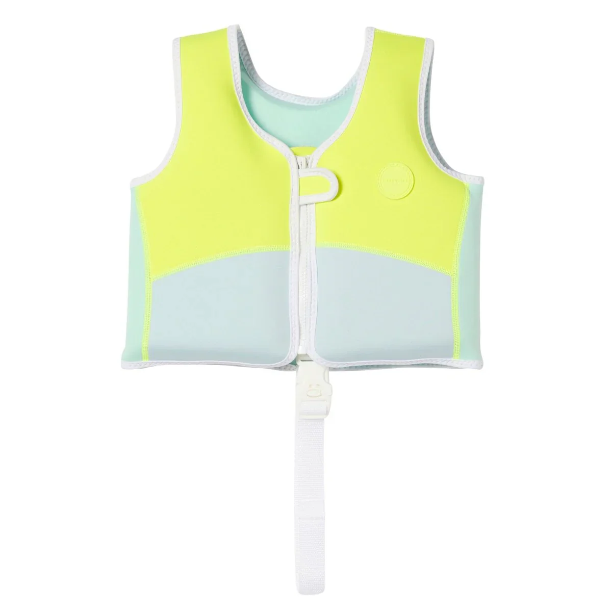 Kids Swim Vest - Salty The Shark Neon Yellow (Size 2-3)