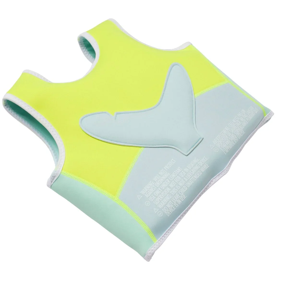 Kids Swim Vest - Salty The Shark Neon Yellow (Size 2-3) - Image 6
