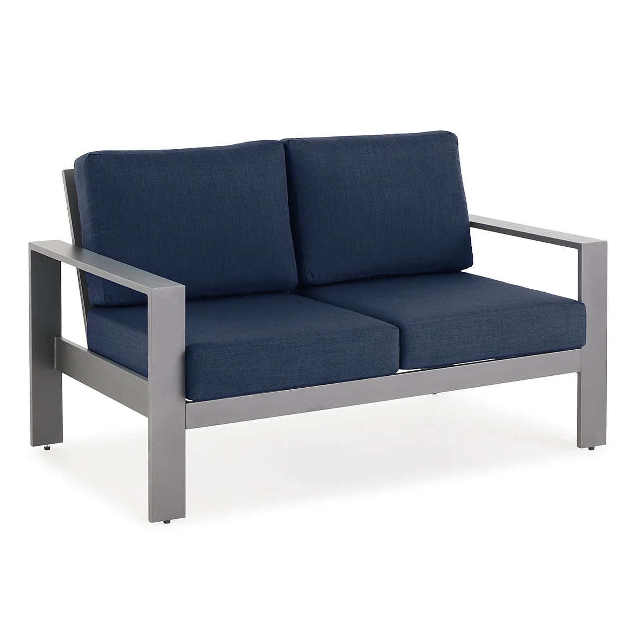 Sutton Grey 5 Piece Loveseat Group - Spectrum Indigo - Image 3