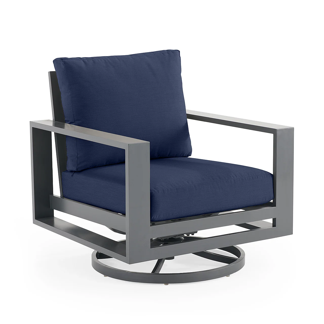 Sutton Grey 5 Piece Sofa Group - Spectrum Indigo - Image 4