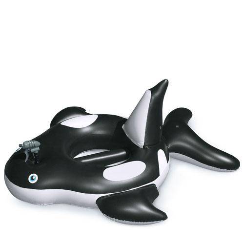 Orca Inflatable Ride On W/ Water Gun