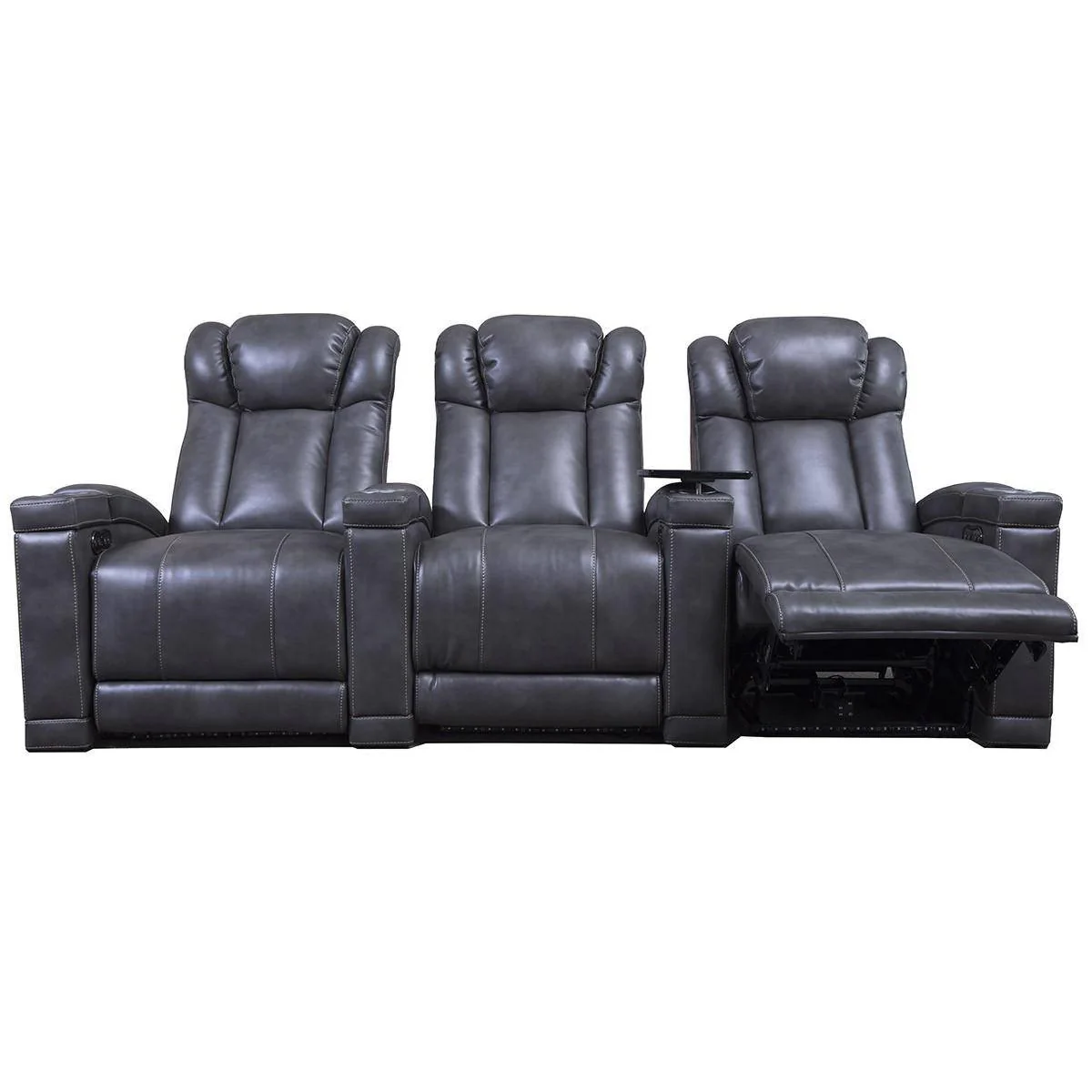 Pompano 3 Seat Grey Theater Group - Image 4