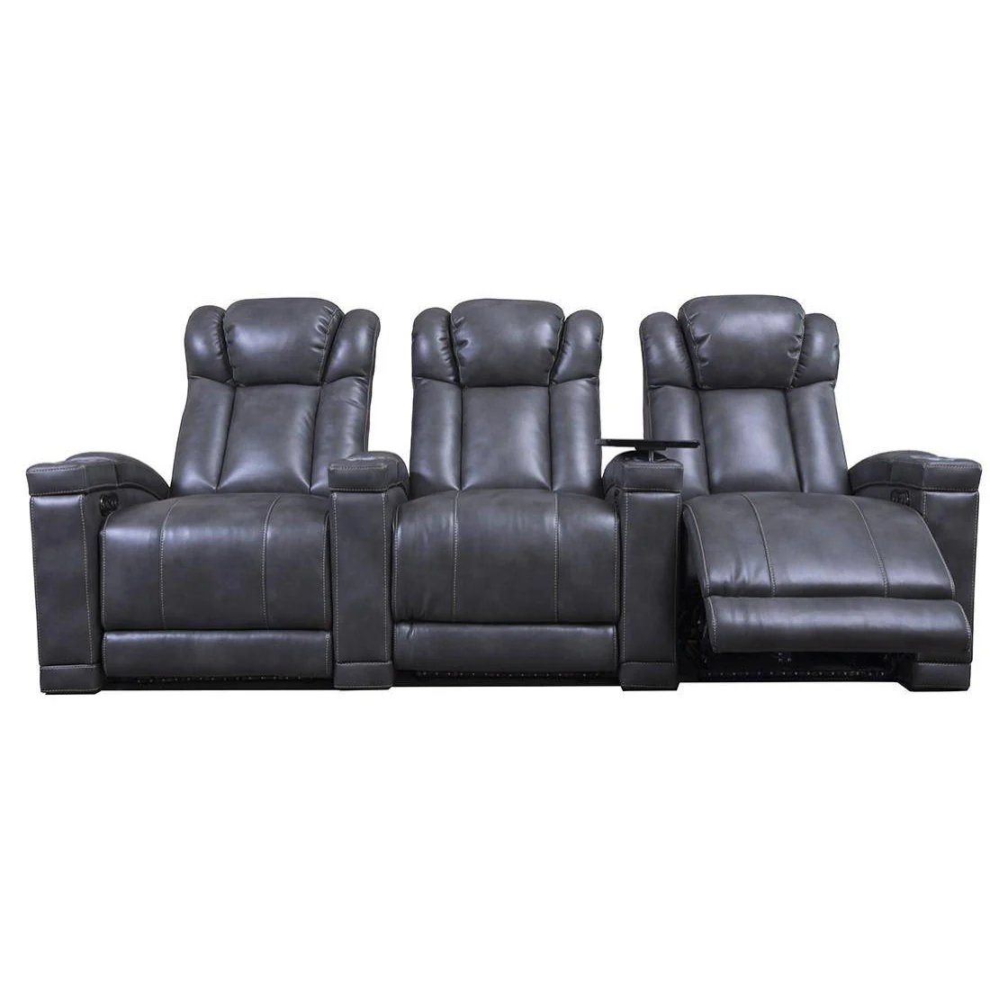 Pompano 3 Seat Grey Theater Group - Image 6